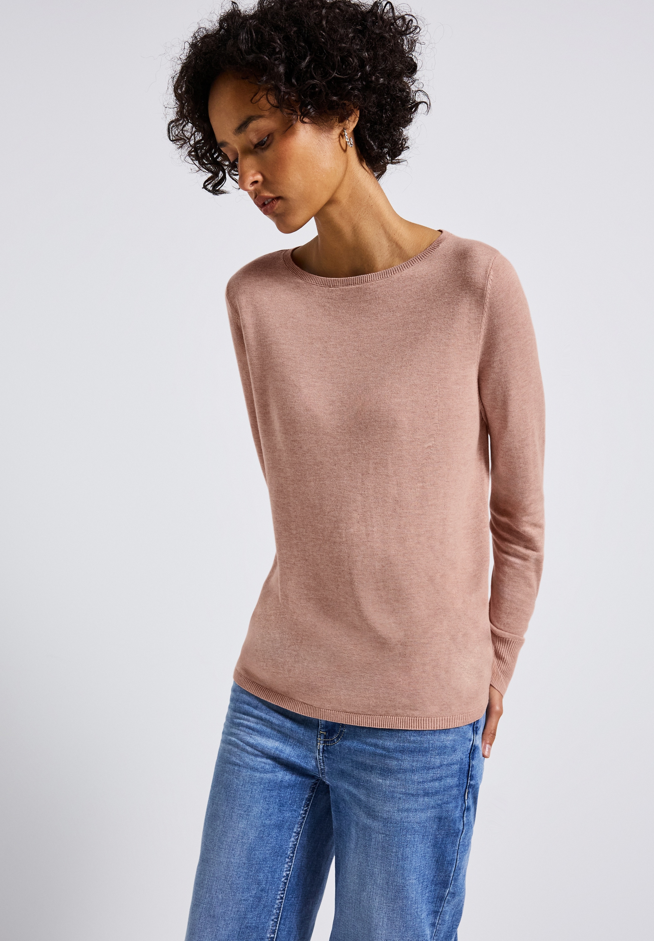 Image of STREET ONE Strickpullover mit U-Boot-Ausschnitt