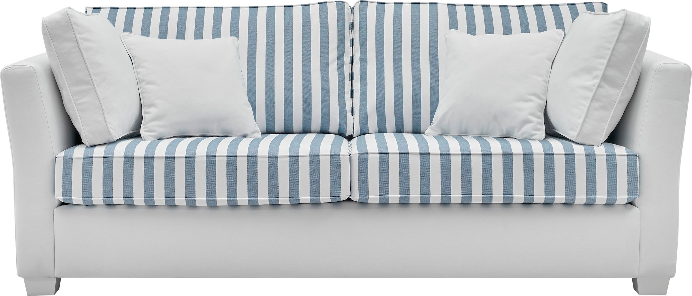 Home affaire 2,5-Sitzer »CALIFORNIA«, maritimer Landhausstil, in 3 Breiten, mit Holzfüssen Weiss lackiert