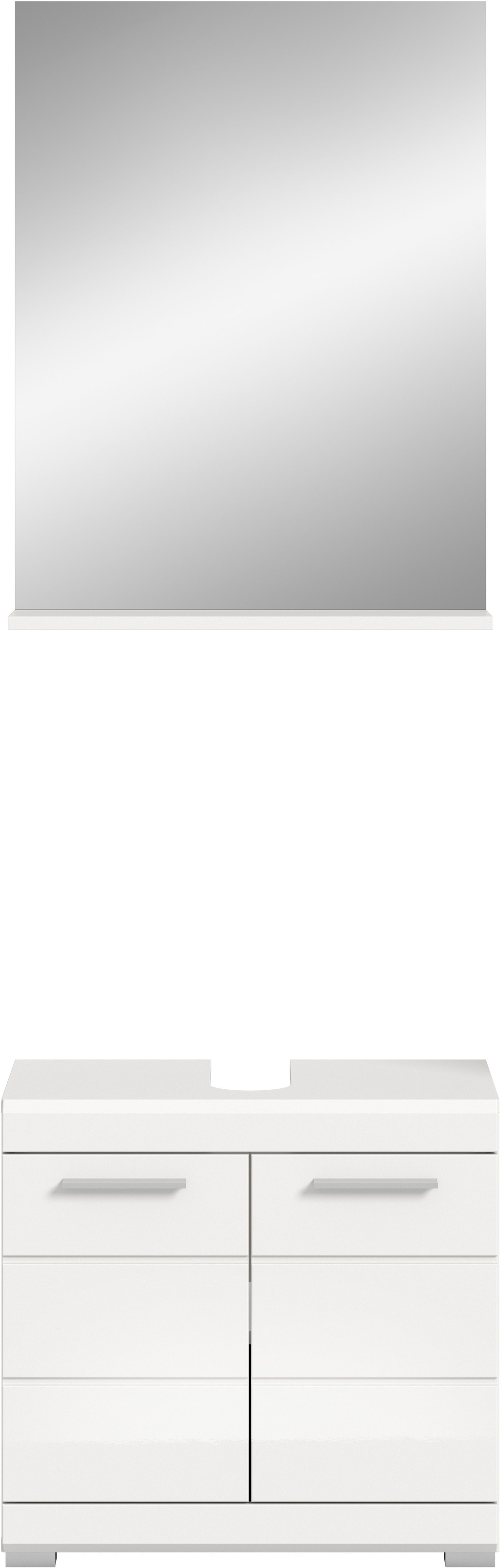 welltime Badmöbel-Set »Siena, 2 teilig, bestehend aus: Waschbeckenunterschrank, Spiegel« Set, TOPSELLER!, 2 Stk. tlg.