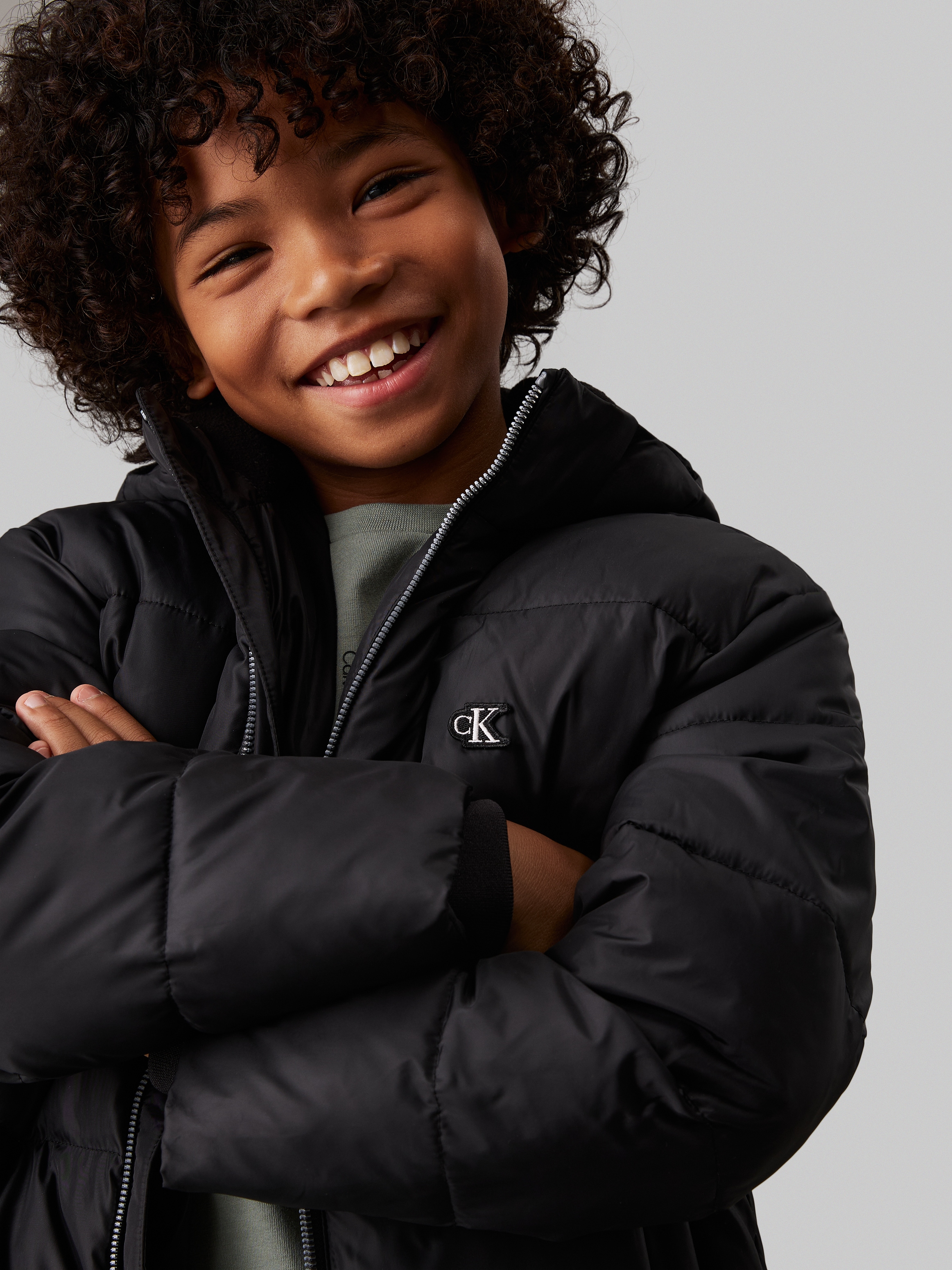 Calvin Klein Jeans Parka »Essential Parka Puffer«, mit Kapuze, für Kinder bis 16 Jahre und mit Logopatch