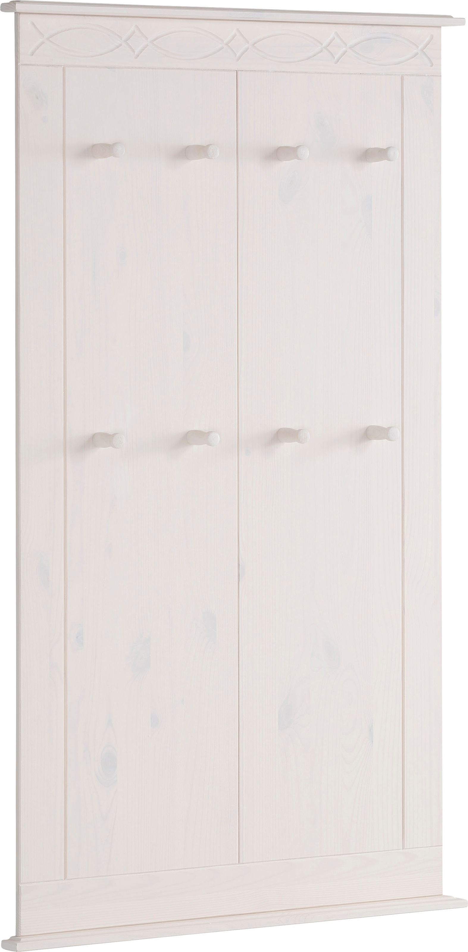 Image of GOODproduct Garderobenpaneel "Indra" B/T/H: 63/6/100 cm, aus massiver Kiefer, FSC, 8 Haken, dezentes Ornament