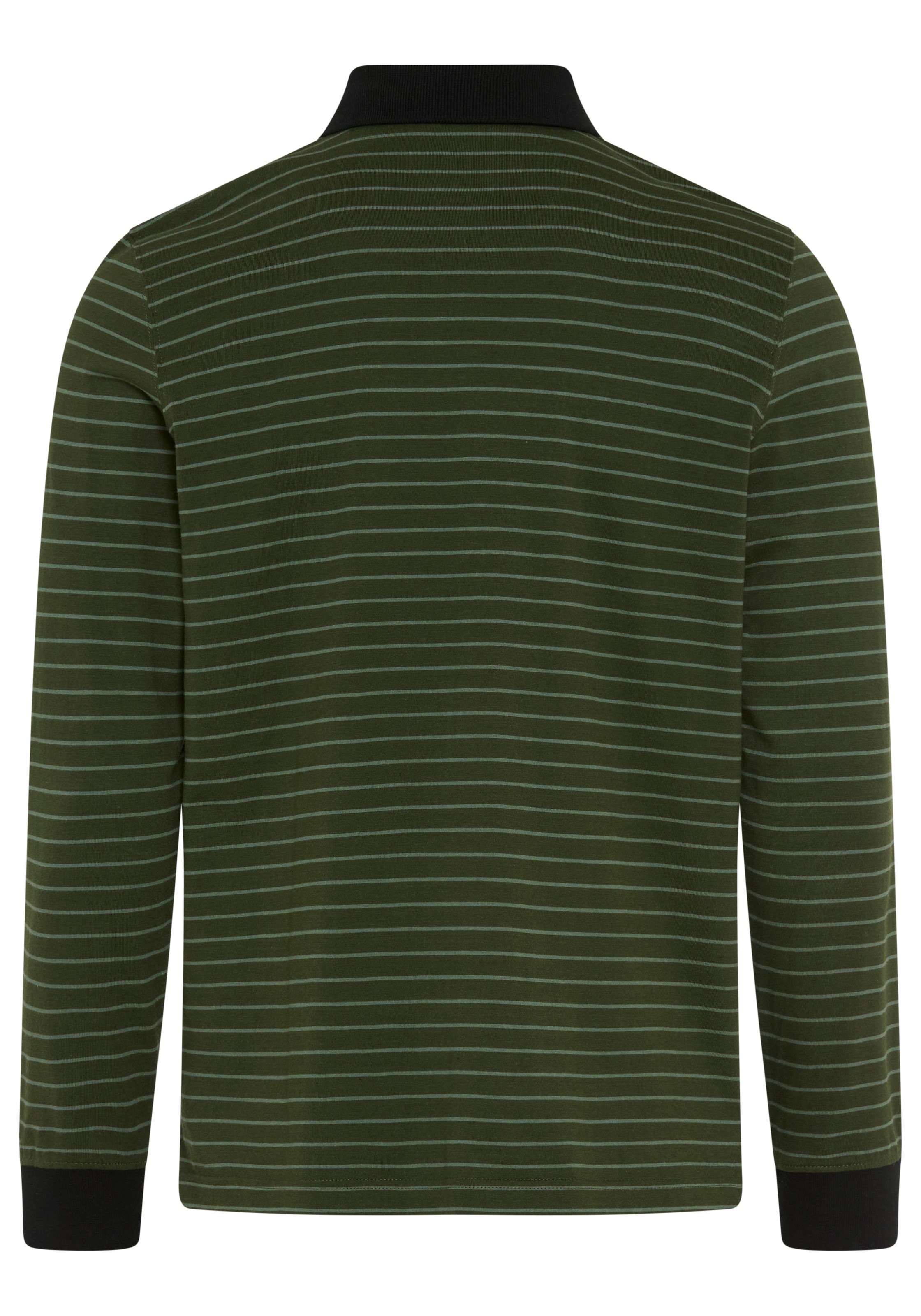Man's World Polo coupe normale, manches longues, col polo, design rayé