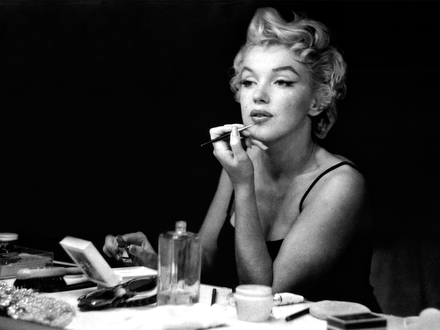 queence Acrylglasbild »Black and White«, Schwarz-Weiss-Frau-Stars, Marilyn Monroe, Fine Art-Print in Galeriequalität