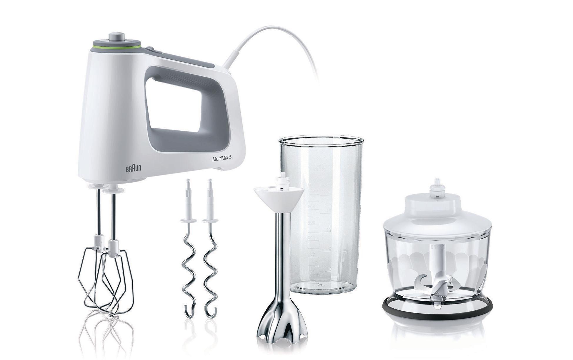Image of Braun Handmixer "MultiMix 5 HM5137WH Weiss, Grau" 750 W