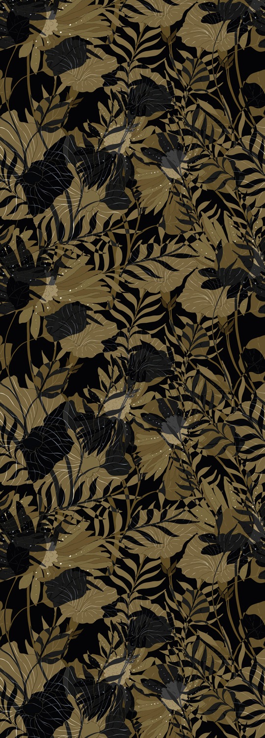 Image of queence Vinyltapete "Maria" Motiv bedruckt botanisch floral gemustert natürlich glatt 90x250cm, selbstklebend, kinderleichte Anbringung, Sticker