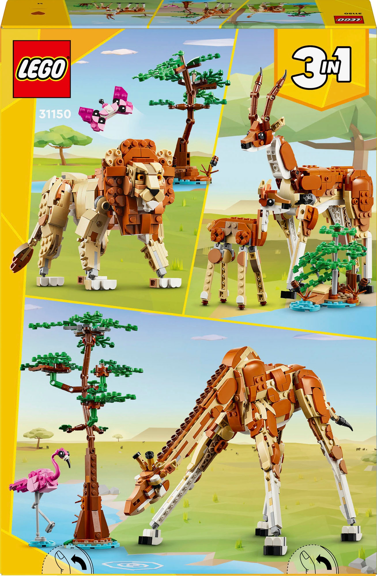 LEGO® Konstruktionsspielsteine »Tiersafari (31150), LEGO Creator 3in1« Made in Europe