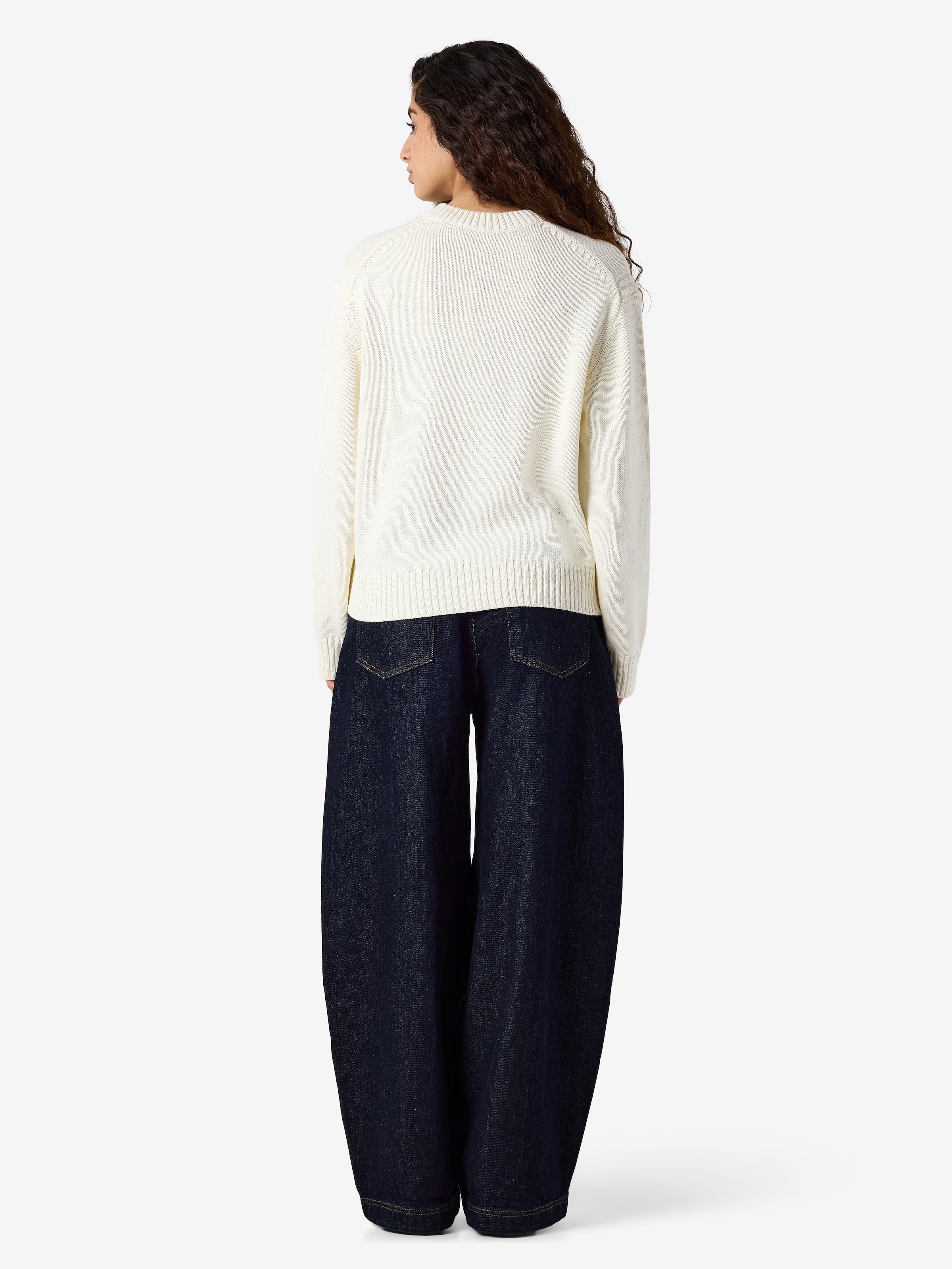 Noisy may Pull à col rond »NMDARA L/S O-NECK KNIT NOOS« mélange coton, coupe régulière