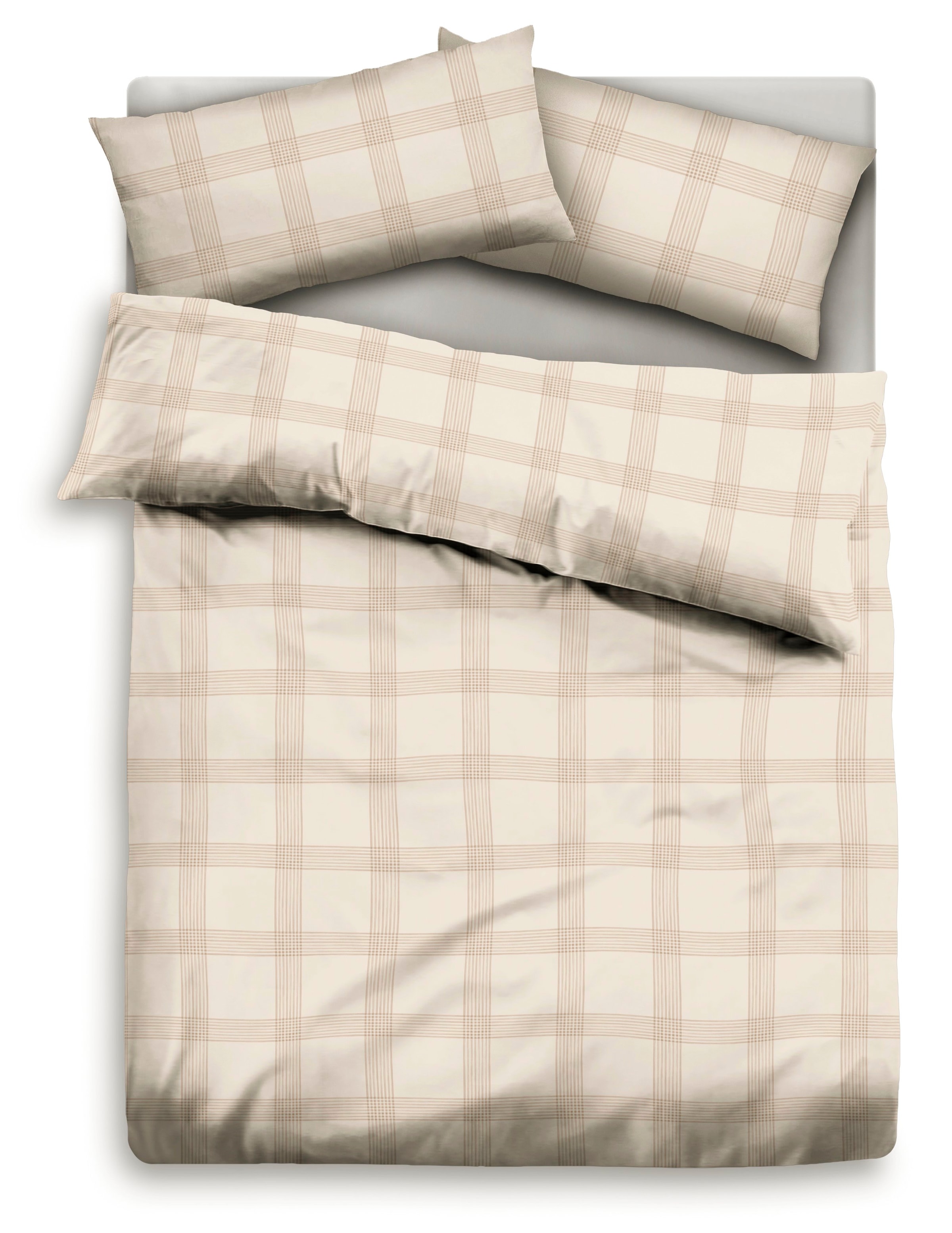 GOODproduct Bettwäsche »Check in Gr. 135x200, 155x220 oder 200x200 cm«, (2 tlg.), Bettwäsche aus Bio-Baumwolle, nachhaltige Bettwäsche im Karo-Design