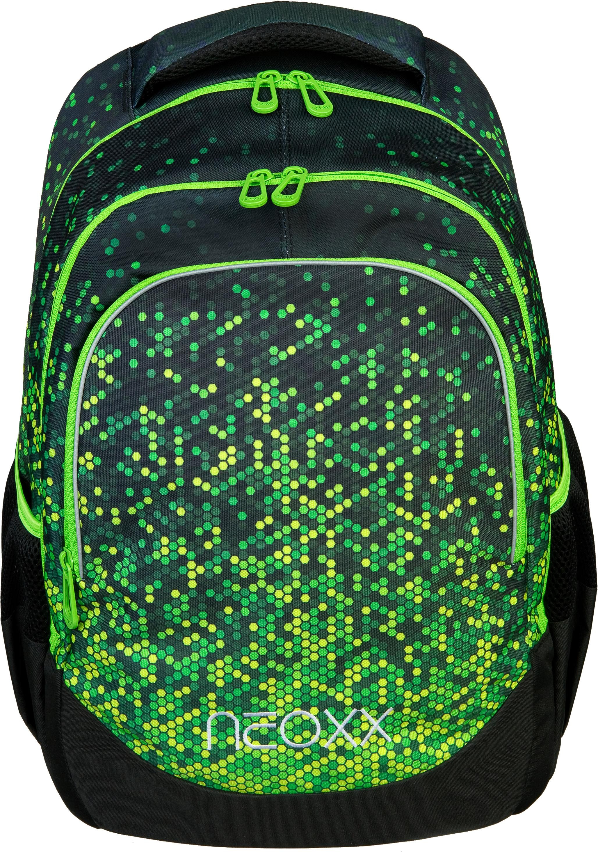 Schulrucksack »Fly, Pixel in my mind«, Reflektionsnaht, aus recycelten PET-Flaschen