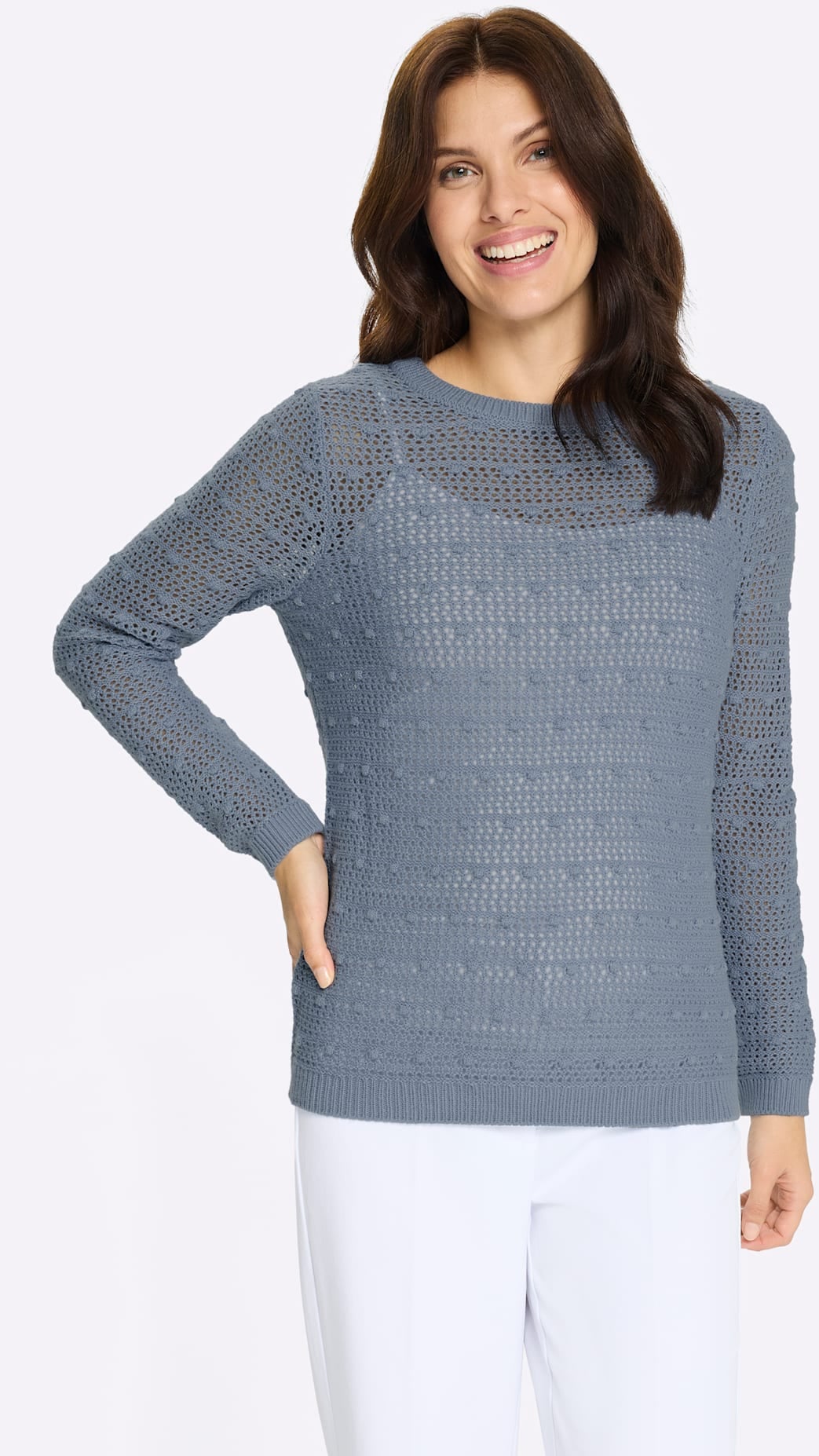 Classic Basics Ajourpullover "Rundhals-Pullover"