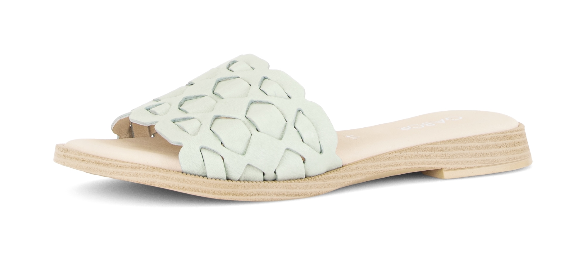 Image of Gabor Pantolette Blockabsatz, Sommerschuh mit hübschen Flechtriemen