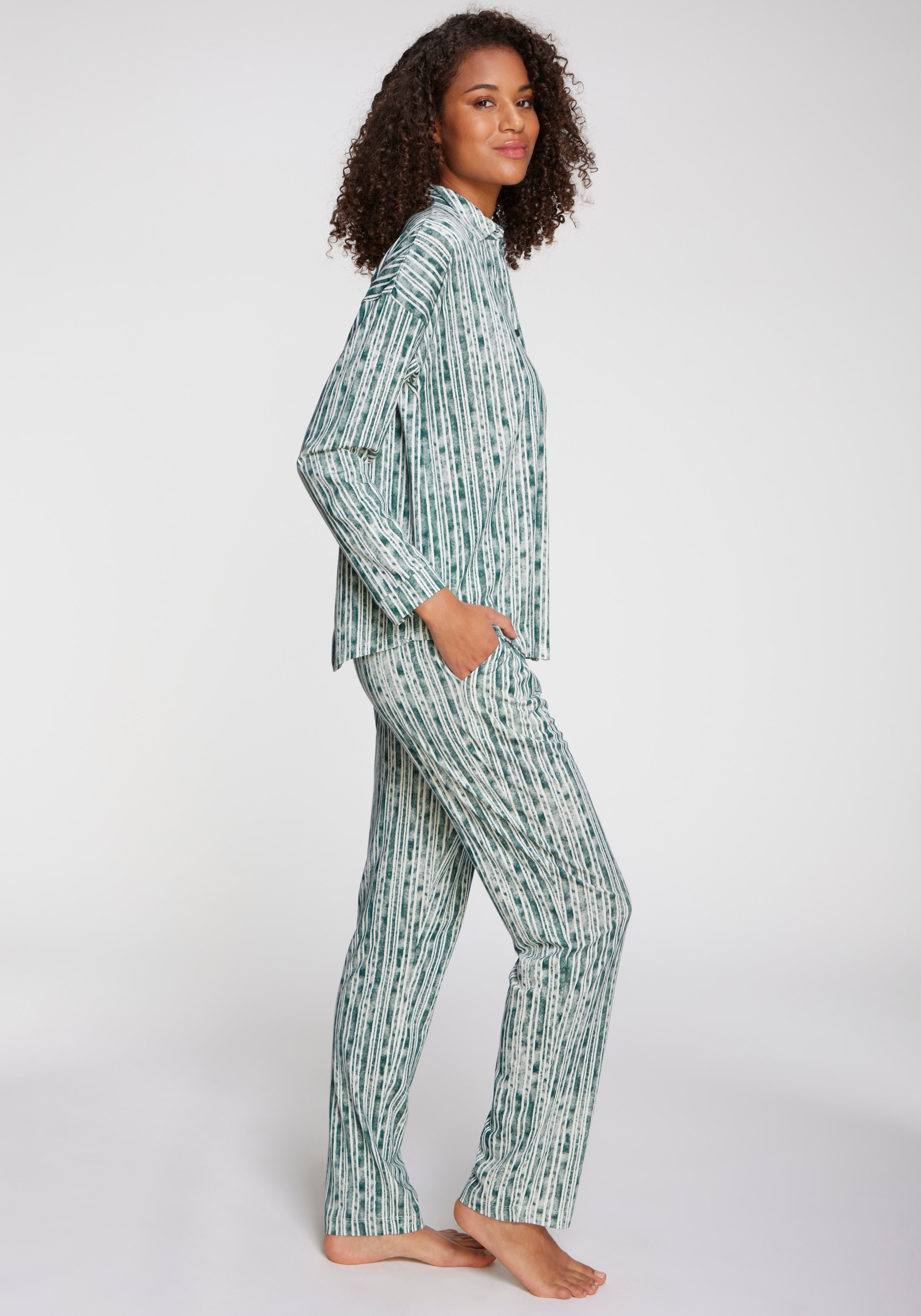 Vivance Dreams Pyjama 2 Stk. tlg., Mit schönem Streifenmuster