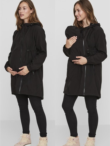 Umstandsjacke »MLNELLA SOLID 3IN1 SOFTSHELL JACKET A.«, mit Kapuze, mit praktischem...