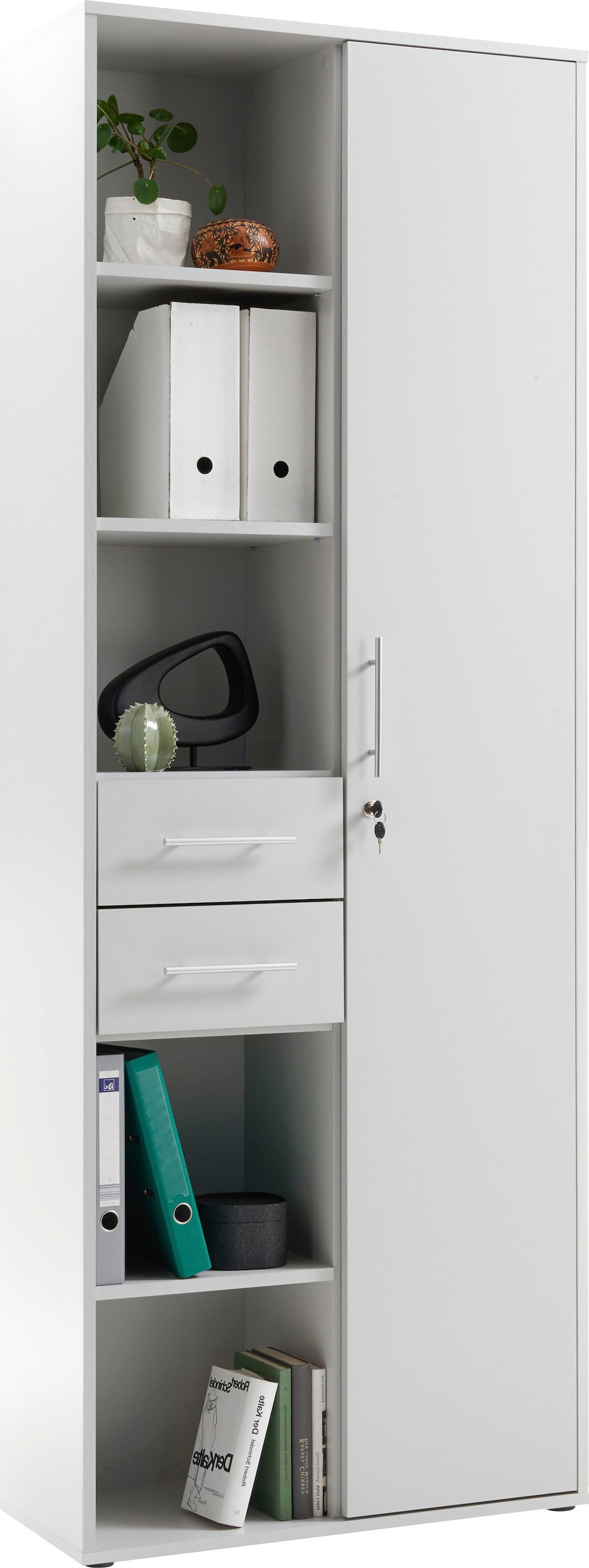 Image of BEGA OFFICE Aktenschrank "Pronto" Büroschrank Grau abschliessbar, Mehrzweckschrank
