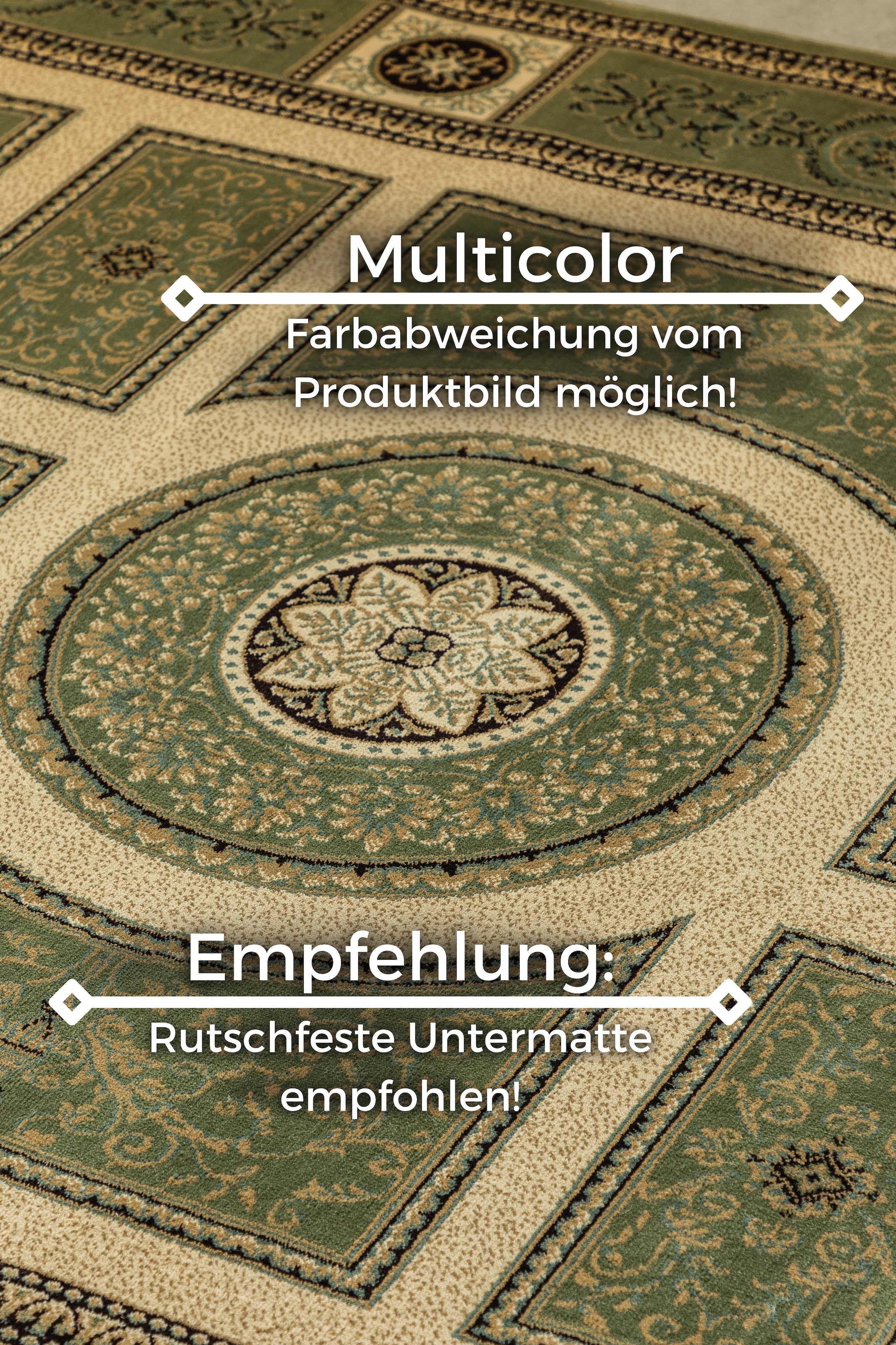 NORTHRUGS Teppich »Guzara«, rechteckig, 8 mm Höhe, Orient Optik, Läufer, strapazierfähig, pflegeleicht, robust