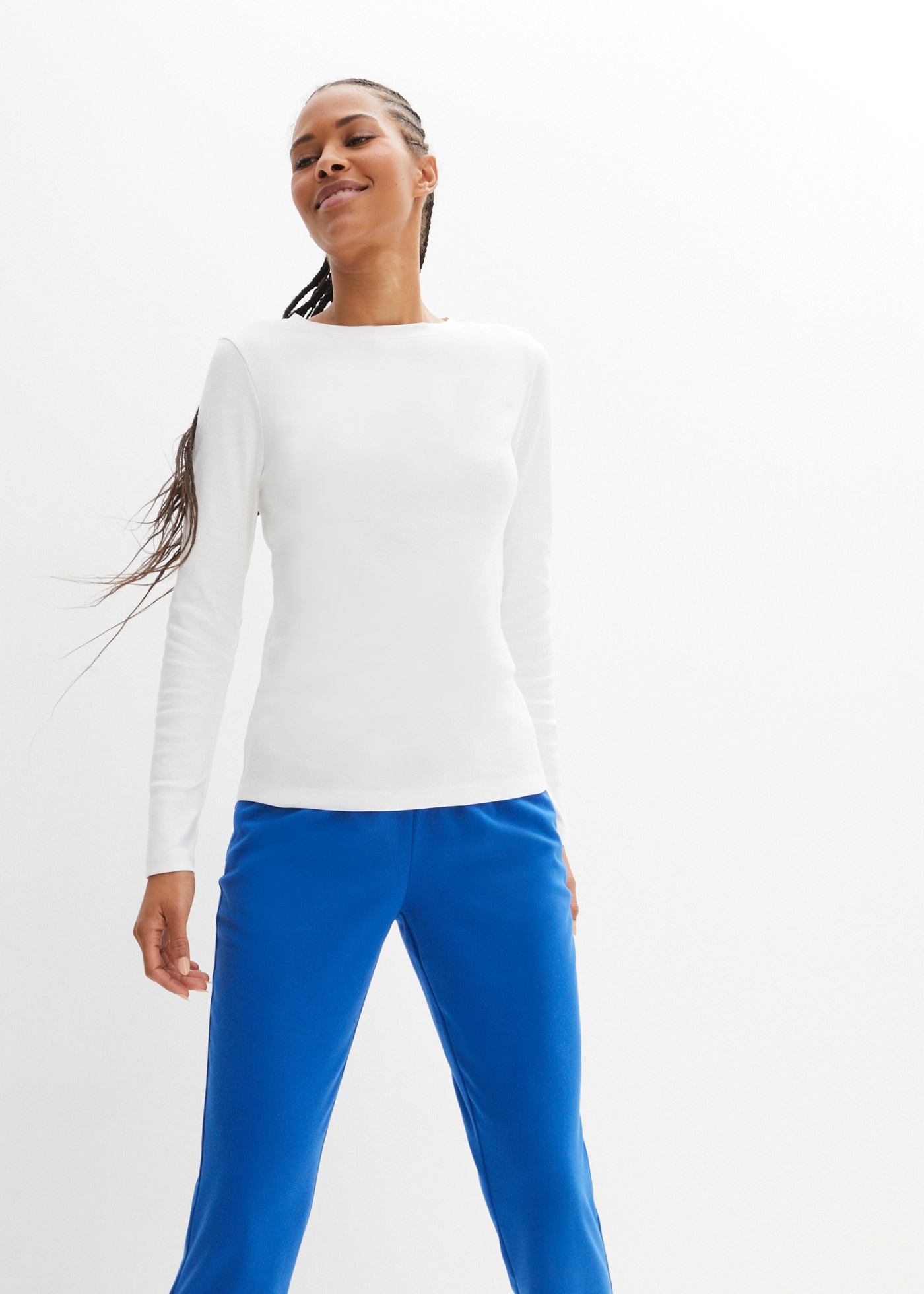 Image of bonprix Langarmshirt eng anliegende Passform, lange Ärmel, Basic-Shirt