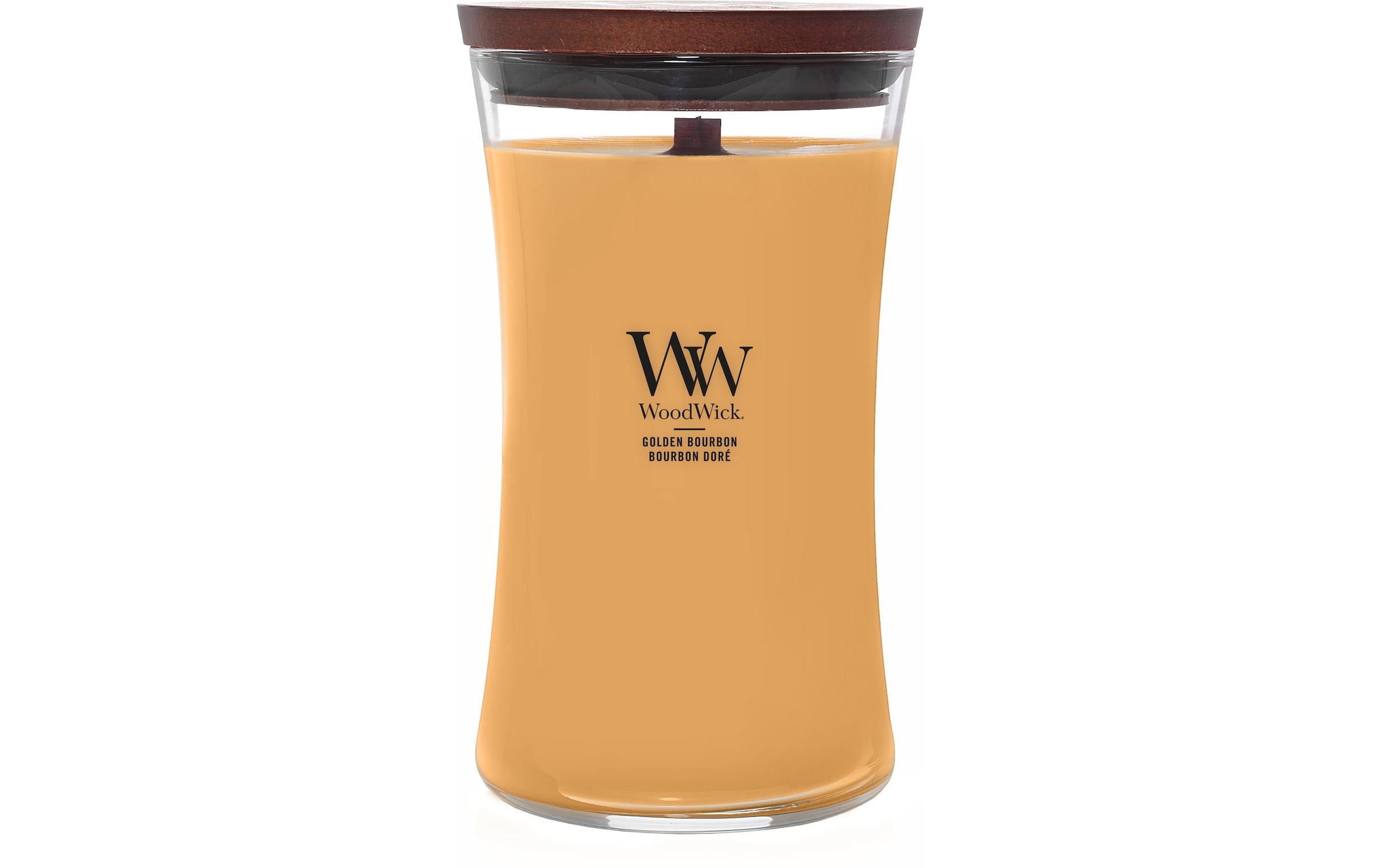 Woodwick Bougie parfumée »Golden Bourbon Large Jar«