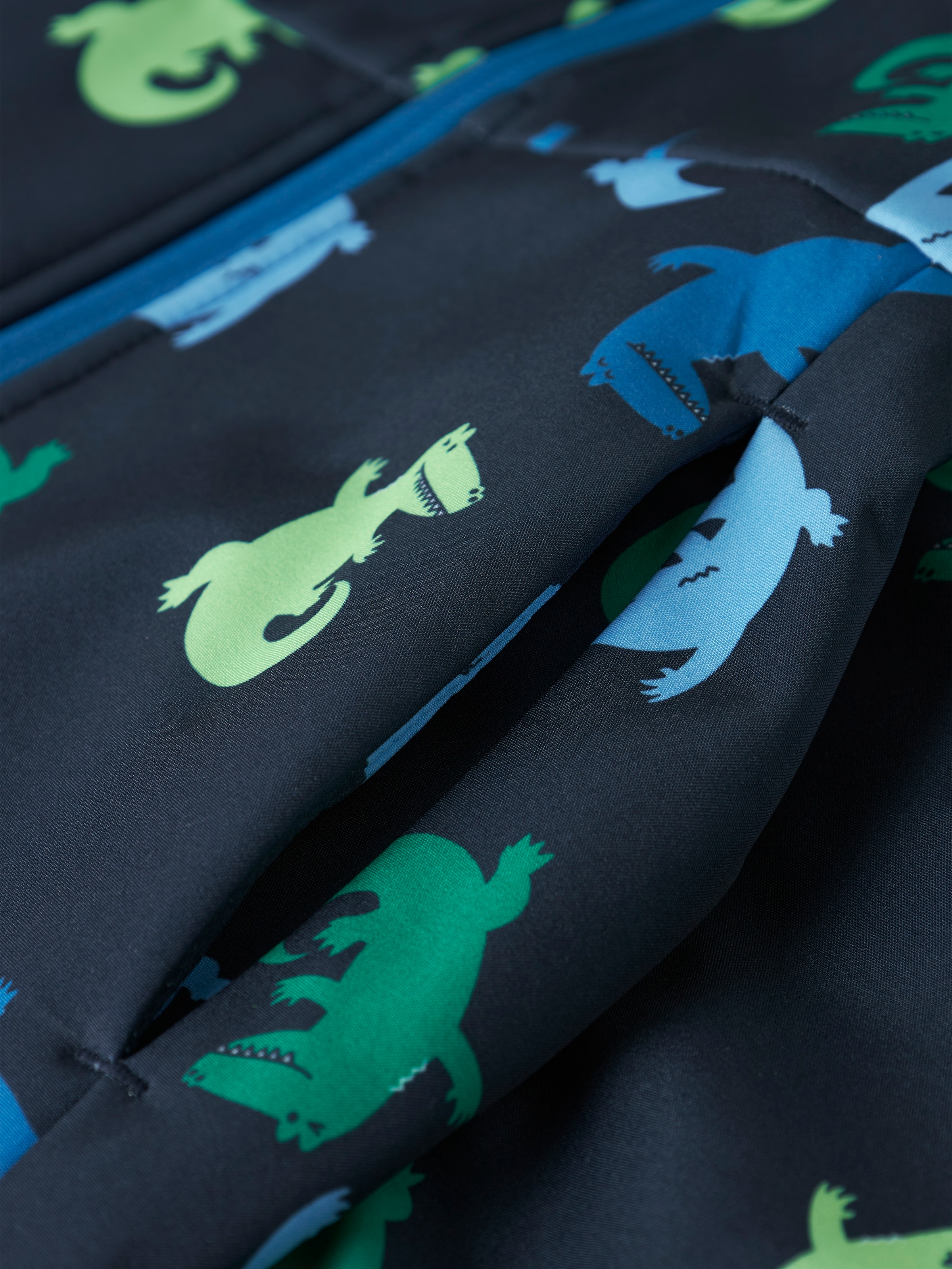 Name It Veste softshell »NMMMALTA05 SOFTSHELL JACKET AOP FO« mit Kapuze Materialmix, wasserdicht, winddicht, atmungsaktiv