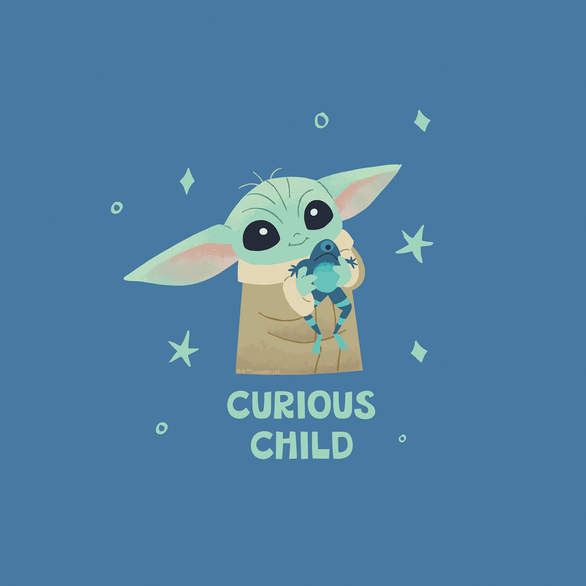 Komar Leinwandbild »The Mandalorian Little Grogu Curious - Grösse 30 x 30 cm«, Disney, (1 St., 30 x 30 cm (Breite x Höhe), Keilrahmenbild mit Echtholzrahmen, Kinderzimmer