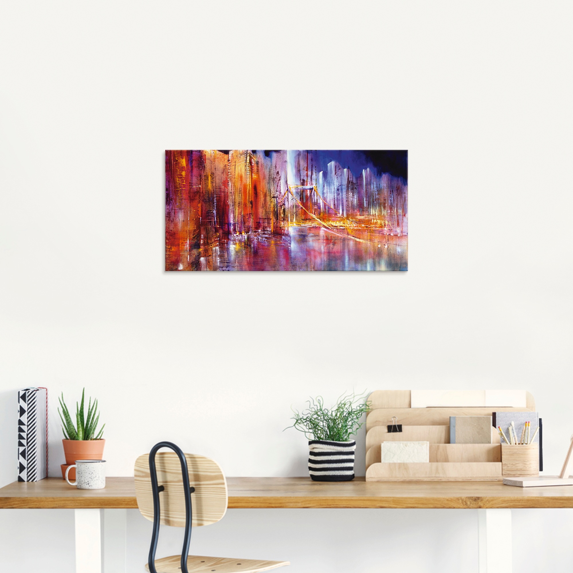 Artland Glasbild »Stadtansicht II« Brücken 1 Stk. tlg. in verschiedenen Grössen