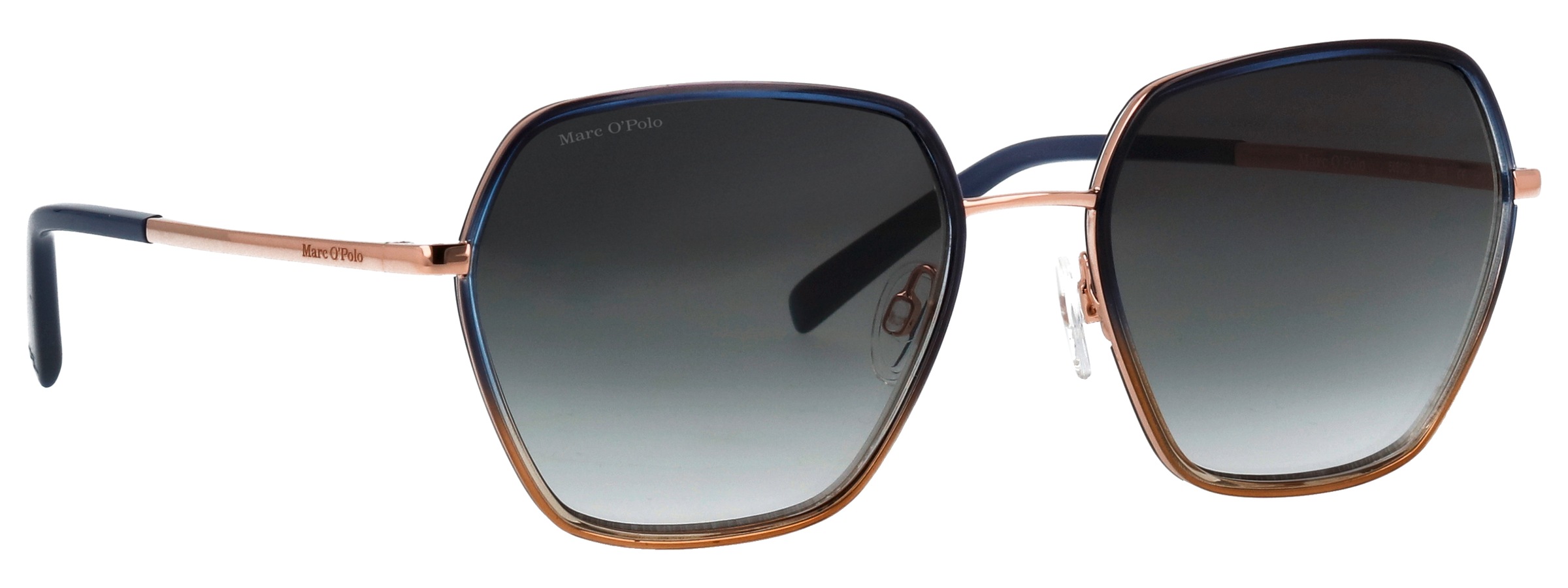 Marc O'Polo Lunettes de soleil »Modell 505122« forme hexagone, logo sur la branche, monture métal