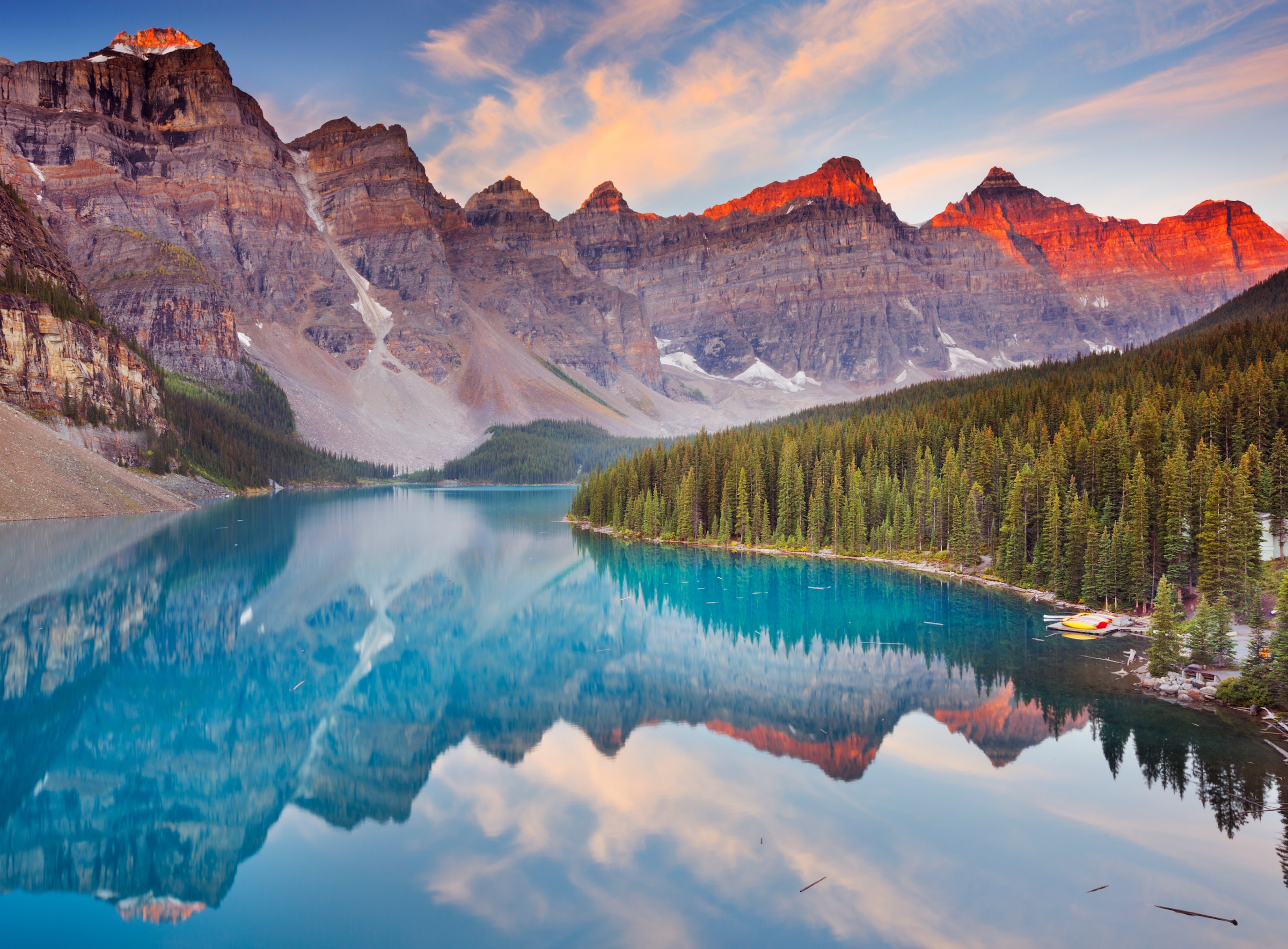 Image of Papermoon Fototapete "Moraine Lake Sunrise" glatt