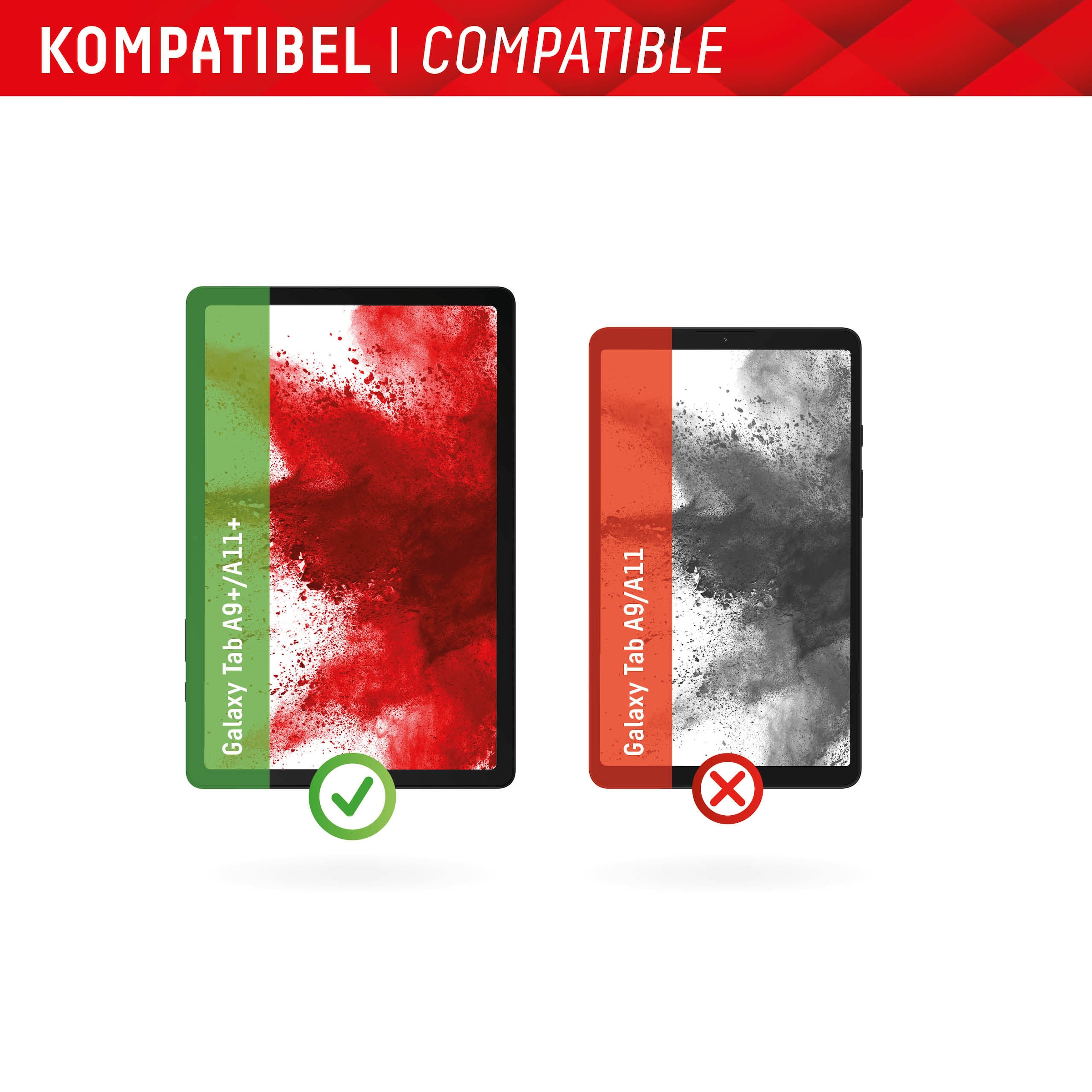Displex Verre de protection d'écran »Tablet Glass« für Samsung Galaxy Tab A9+;Samsung Galaxy Tab A11+ Bildschirmschutz, Schutzglas, Splitterschutz, kratzfest