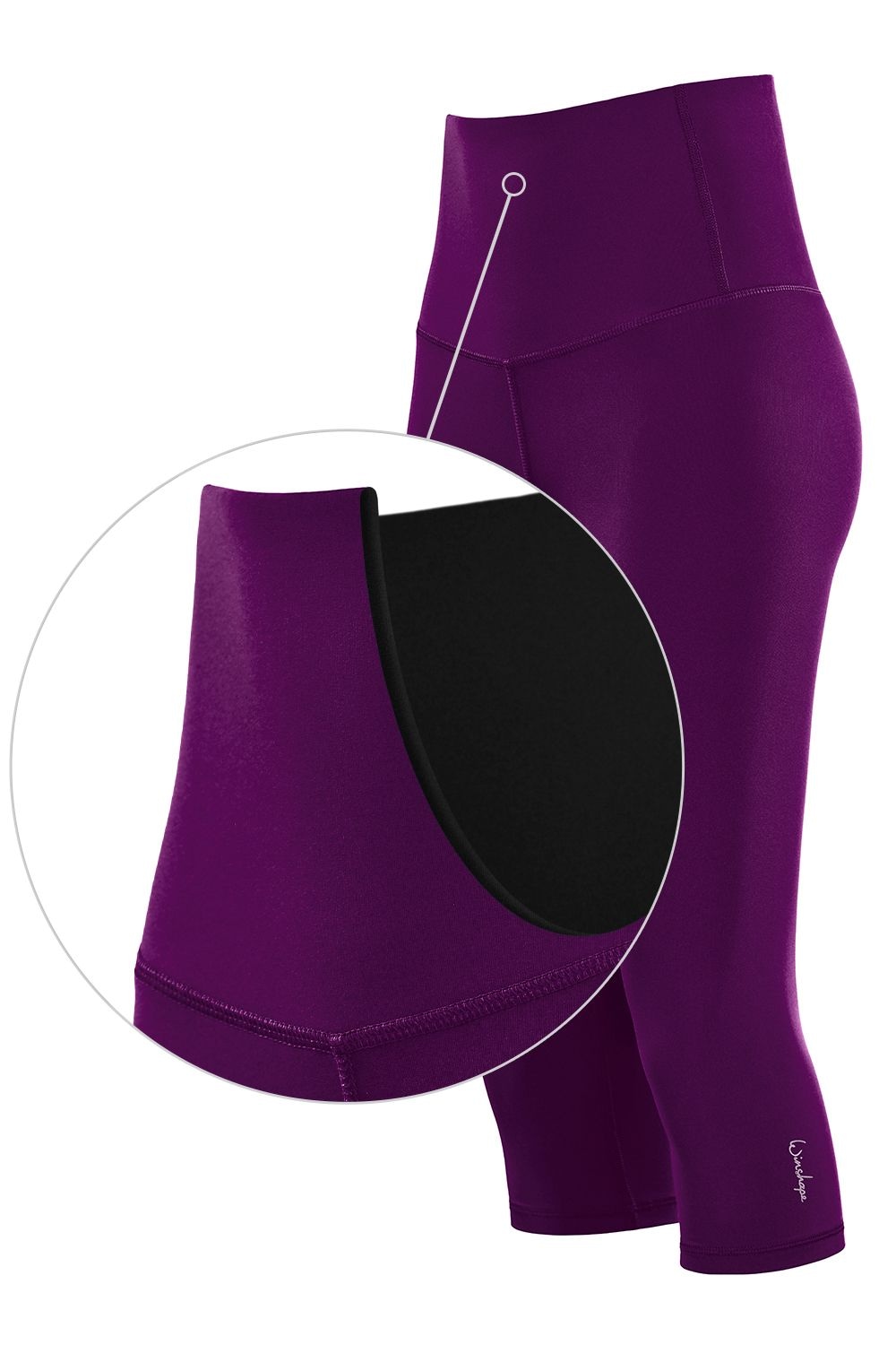 Winshape Leggings »3/4 Functional Comfort HWL217C«  mit V-Shape Applikation und Core-Bund