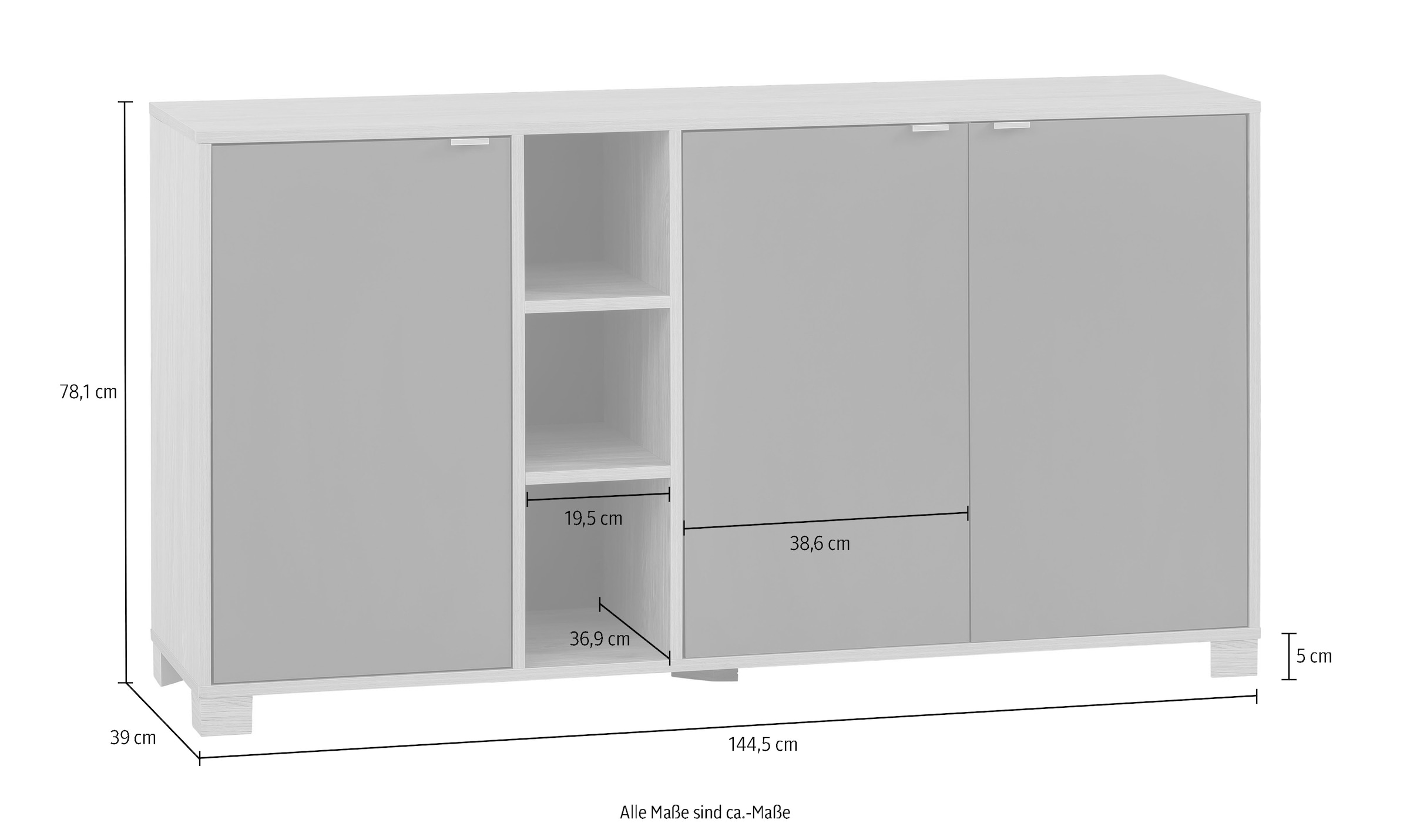 Schildmeyer Midischrank »Anouk«, Breite 144,5 cm