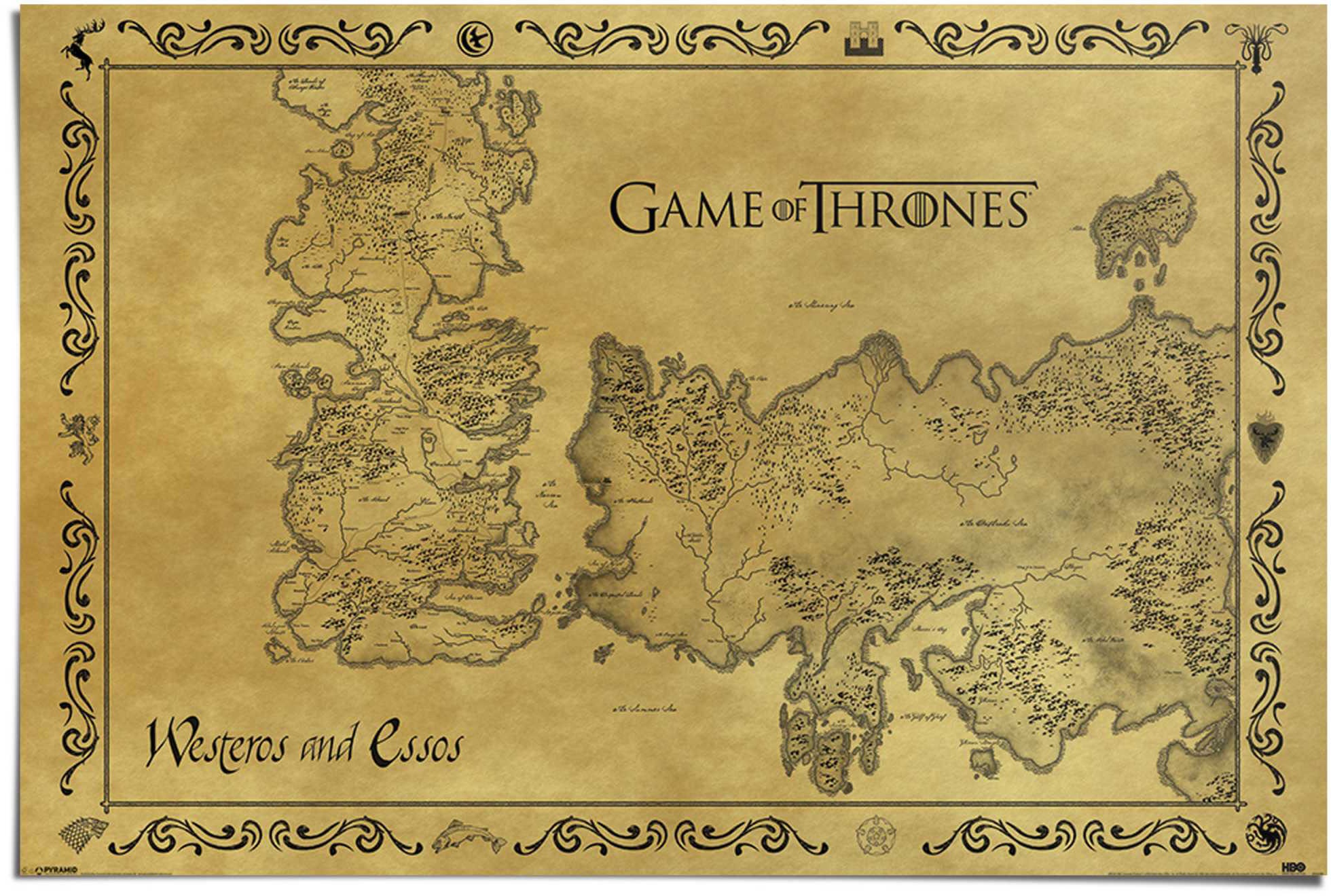 Image of Reinders! Poster »Game of Thrones Karte«, (1 St.) bei Ackermann Versand Schweiz