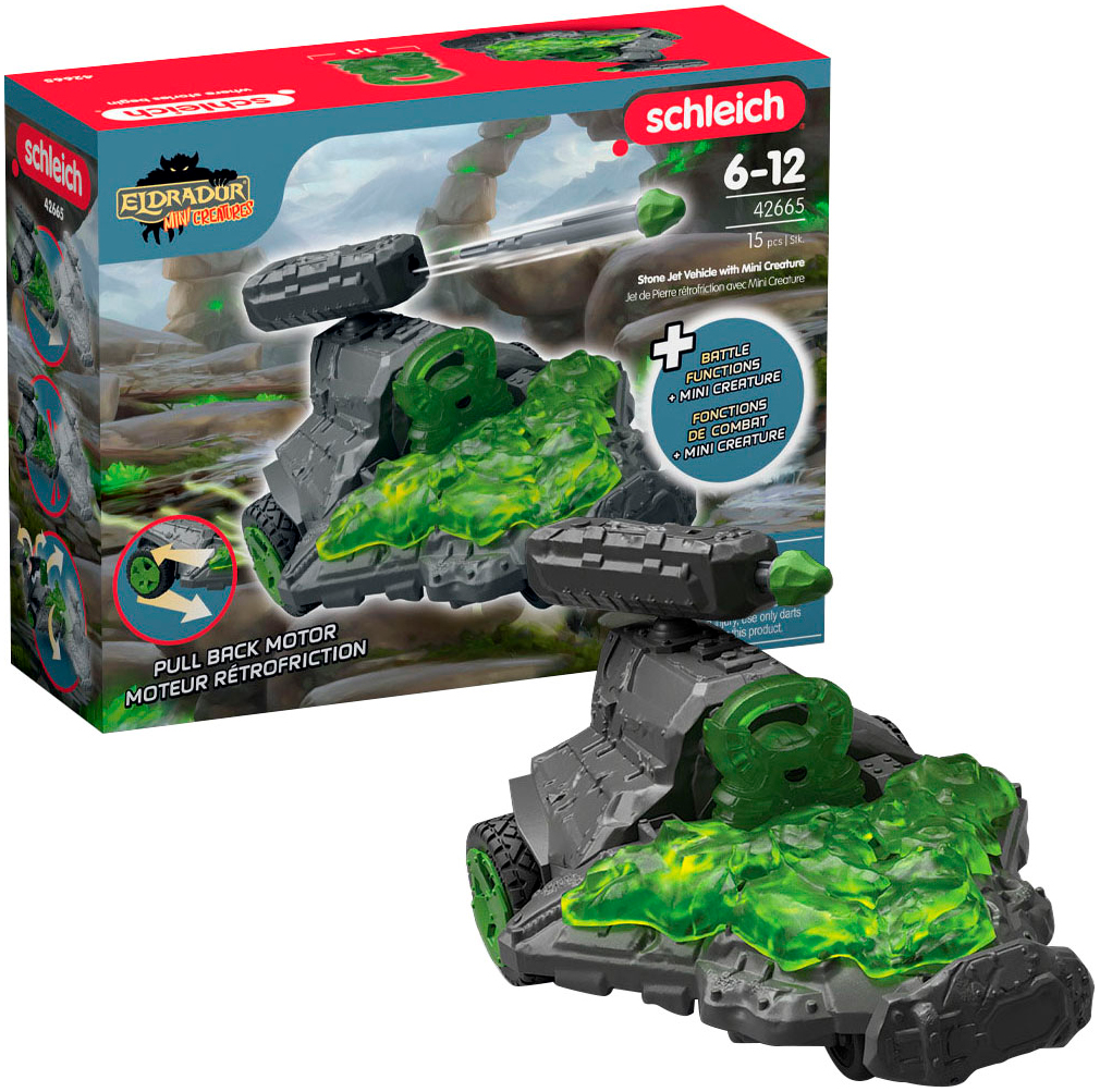 Schleich® Voiture-jouet »ELDRADOR® CREATURES, Stein Düsenjet Fahrzeug mit Mini Cretaure (42665)« Made in Europe