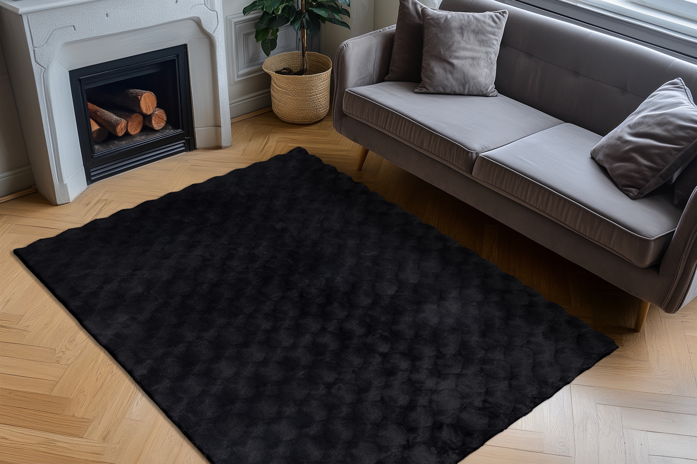 Obsession Tapis »Diamond Cut 800« Rectangulaire 30 mm Höhe Couleurs unies, effet relief, doux et moelleux, également en rond