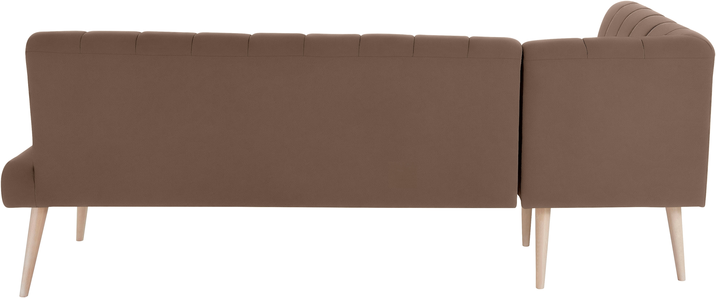 exxpo - sofa fashion Eckbank »Costa, moderne Rückensteppung, bequem und elegant, hoher Holzfuss«, hochwertig verarbeitet, Frei im Raum stellbar