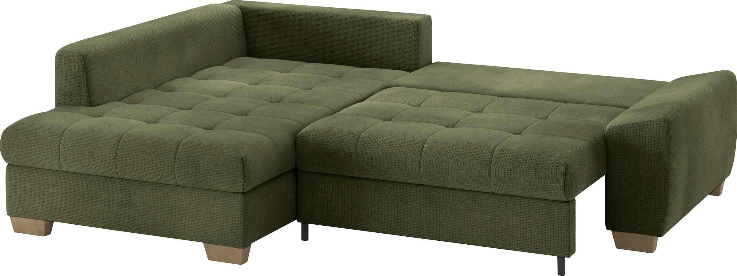 Mr. Couch Ecksofa »Nikita II, L-Form, bis 140kg pro Sitzplatz belastbar«, mit Kaltschaumpolsterung, wahlweise mit Bett und Bettkasten