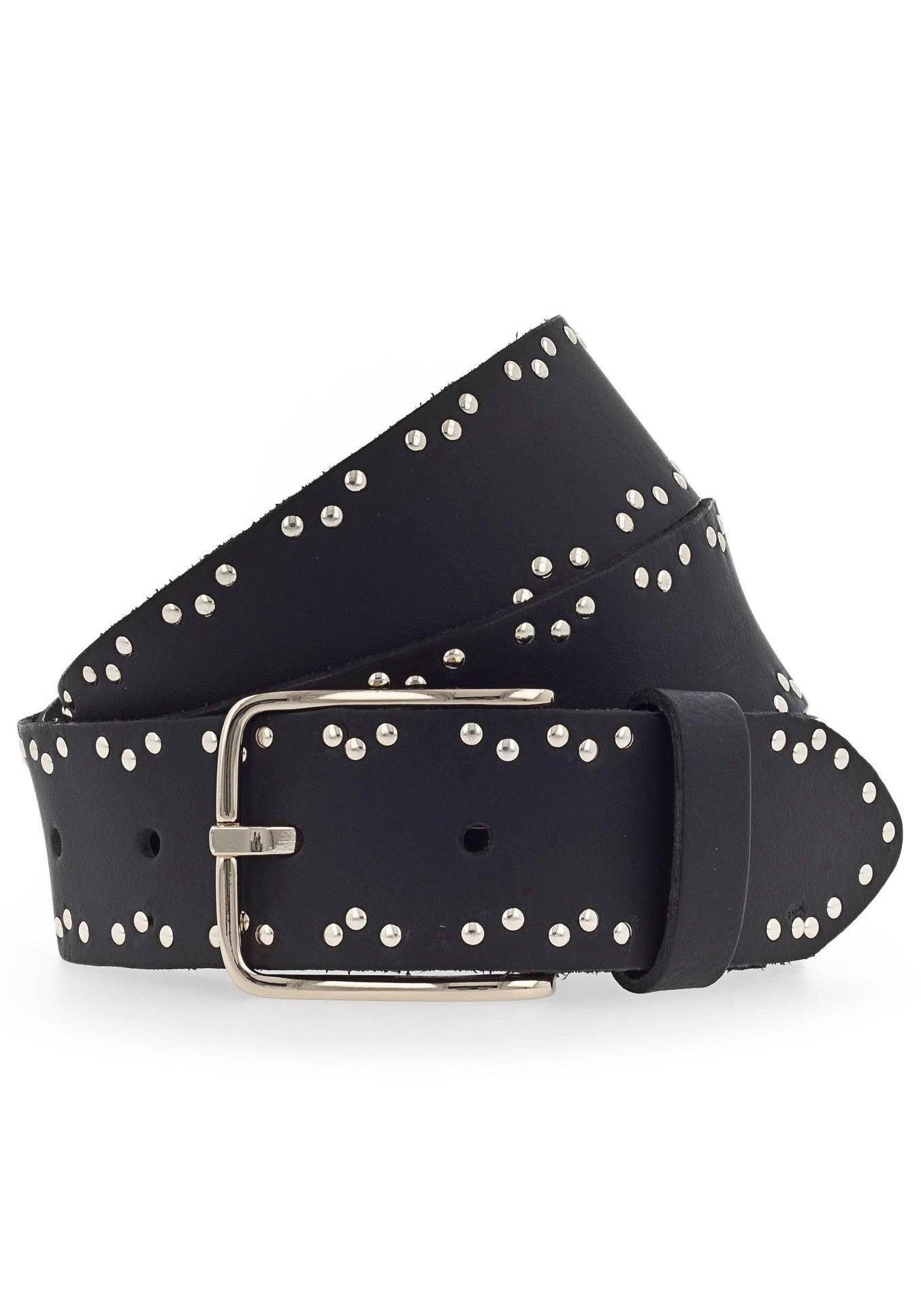 Image of Vanzetti Ledergürtel, mit Nieten entlang der Aussenseiten bei Ackermann Versand Schweiz