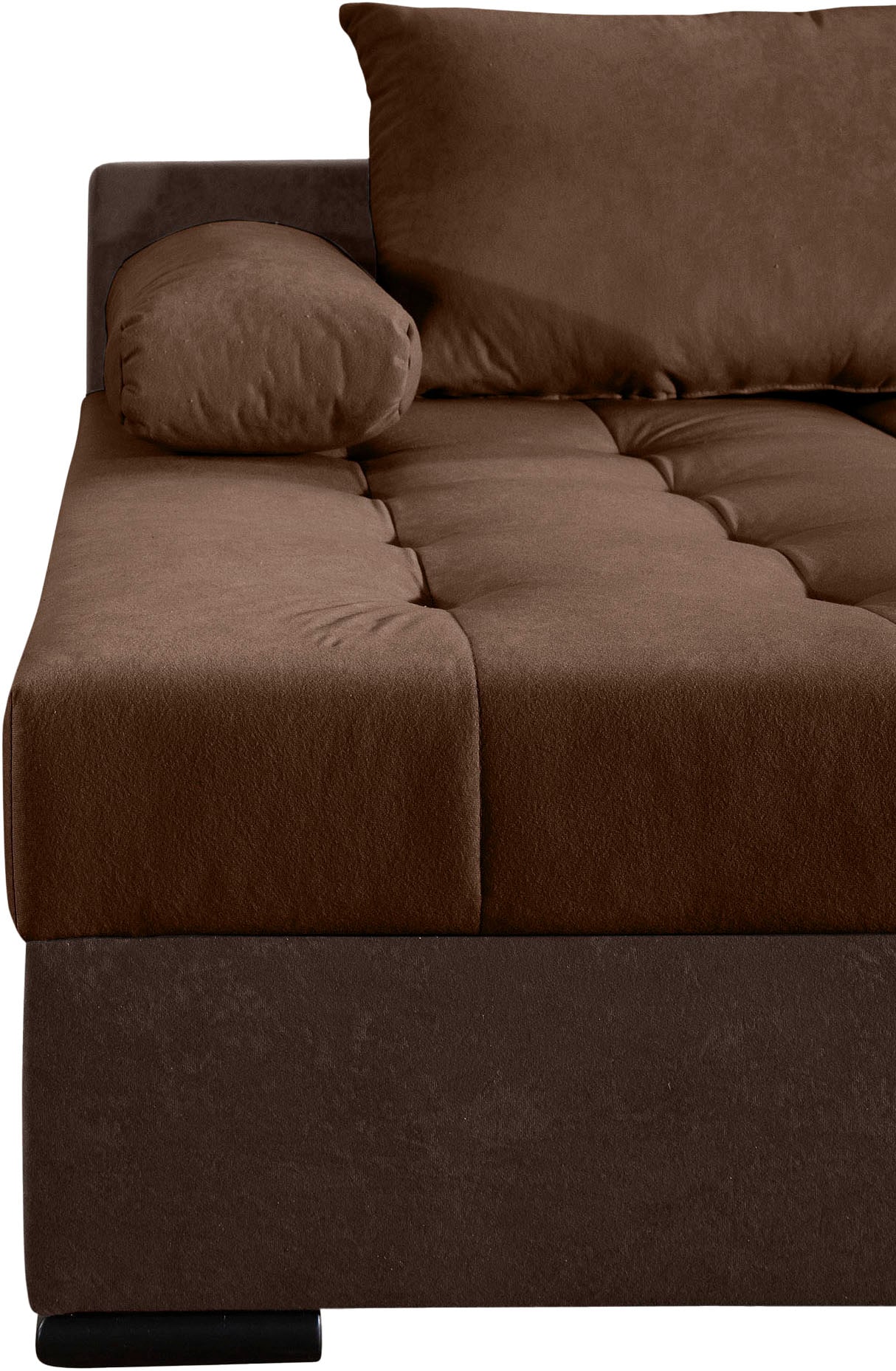 COLLECTION AB Wohnlandschaft »Josy, U-Form, Schlafsofa mit Bettkasten«, (Cord-/Mix), flexible Recamiere, Breite: 269cm, inklusive Rückenkissen