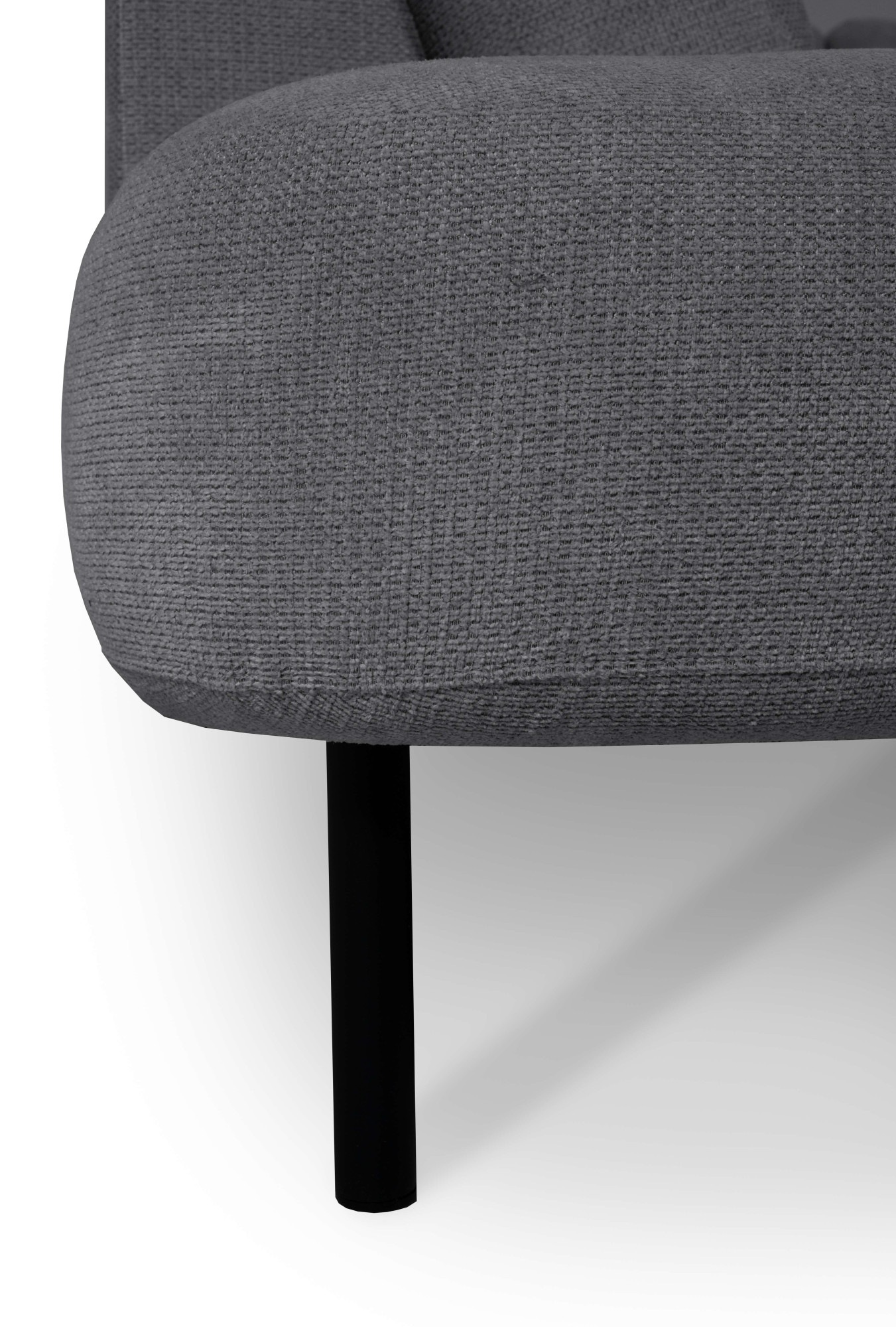 Places of Style Wohnlandschaft »Cesola«, in weichem Chenille-Stoff, Breite 327 cm, mit schwarzen Metallfüssen