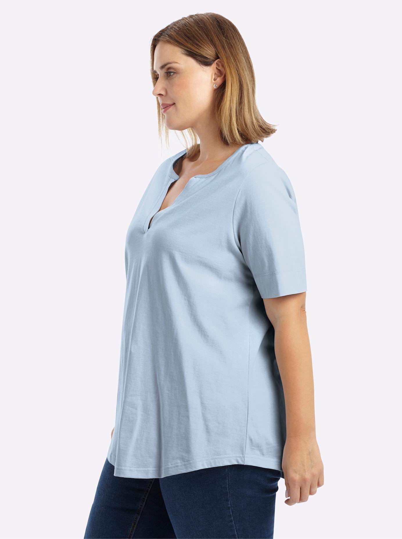 Sheego T-shirt long »T-Shirt« 1