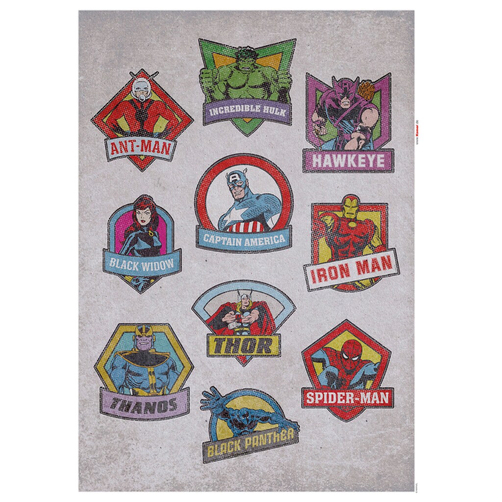 Komar Wandtattoo »Avengers Badges«, (10 St.)