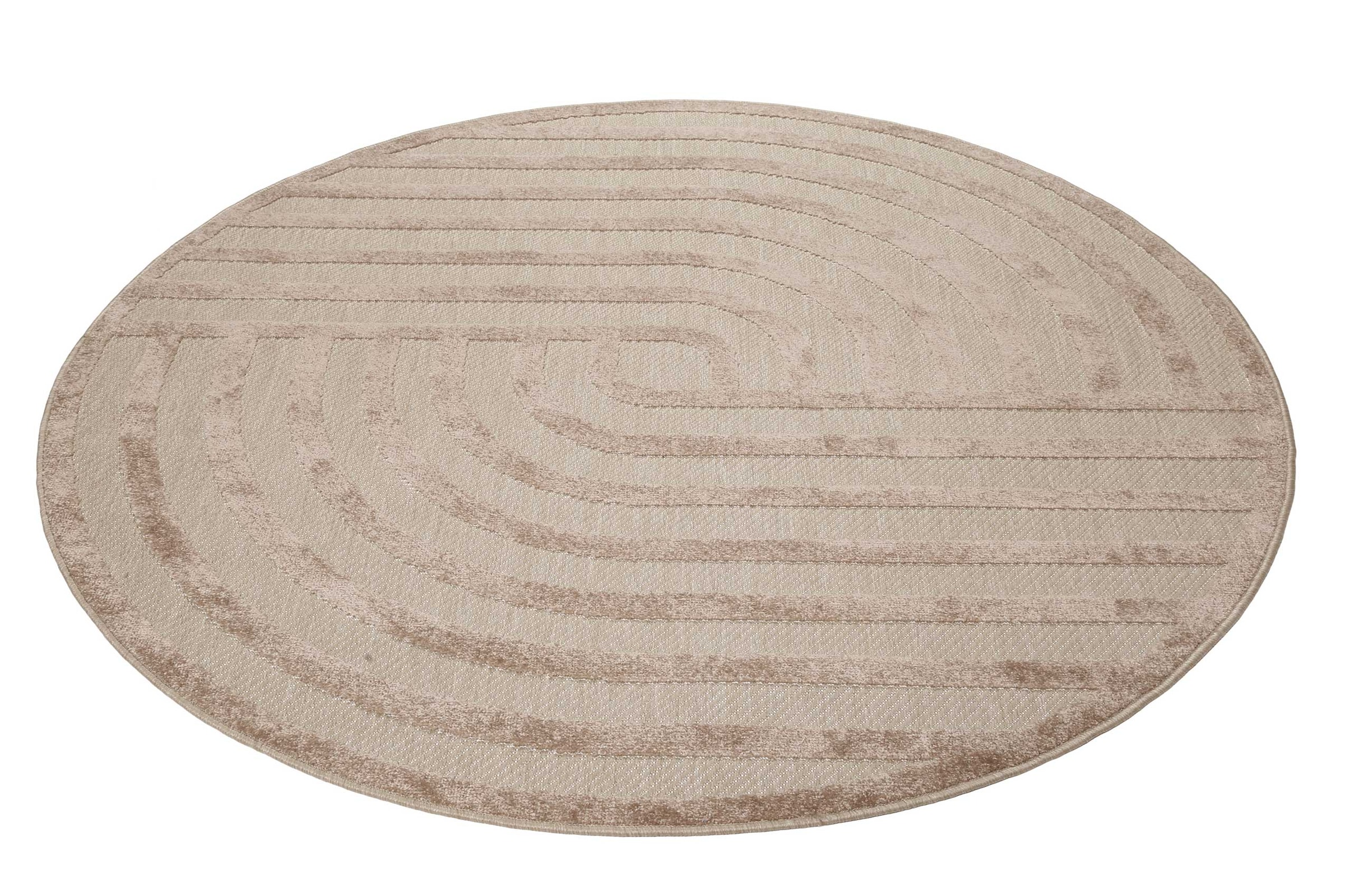 Image of Esprit Outdoorteppich "Spirit, ESP-54229" rund 6 mm Höhe mit Hoch-Tief-Effekt, grafisch, modern, robust, Terrasse, Küche