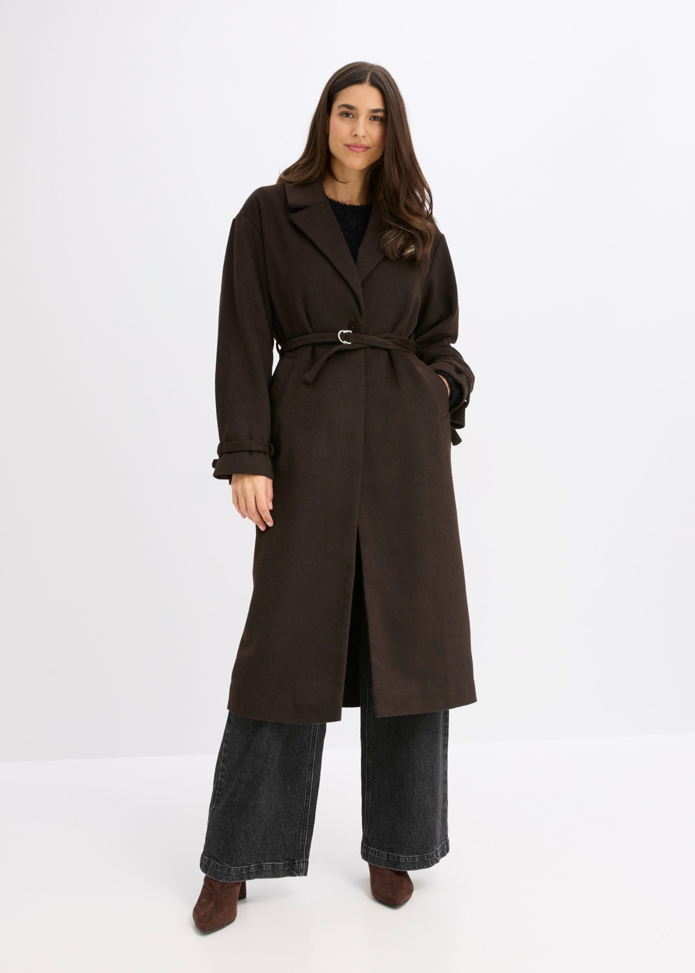 Image of bonprix Wintermantel Oversize-Passform, mit Reverskragen, aus Polyester