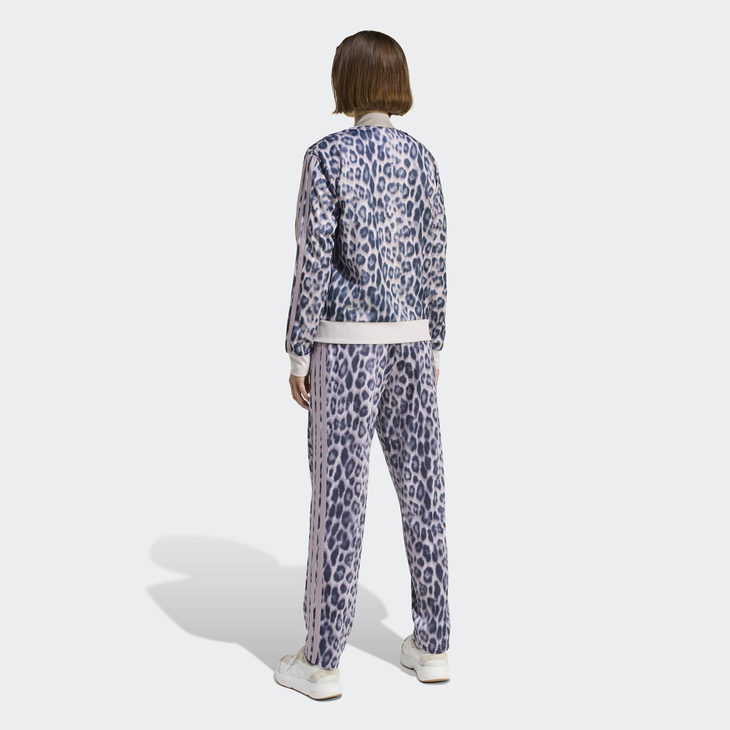 adidas Sportswear Trainingsanzug »W 3S TR TS FULL« 2 tlg. mit durchgehendem Reissverschluss, mit Stehkragen, mit Allover-Print