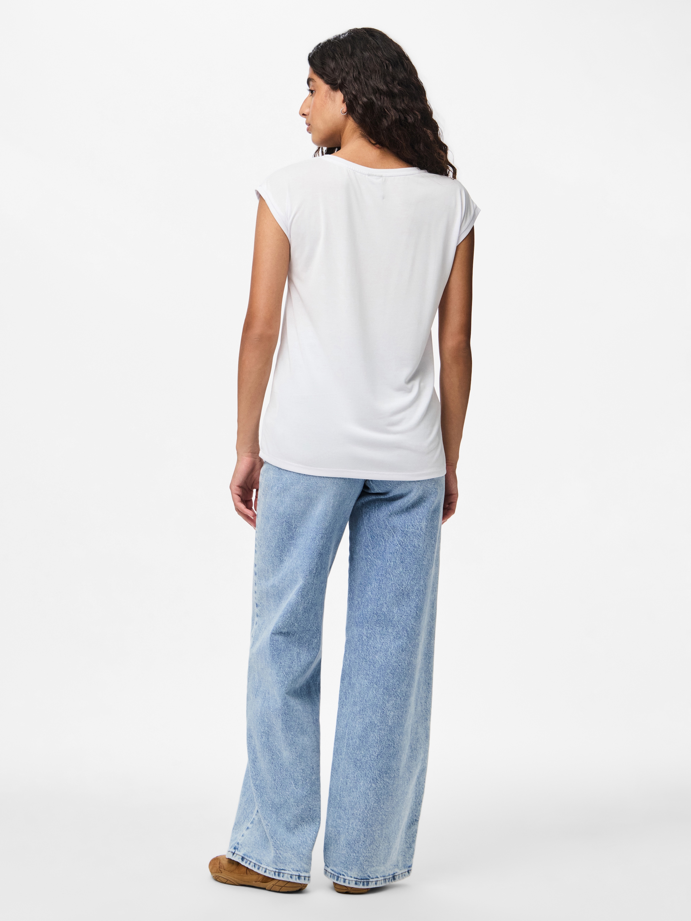 pieces T-shirt à manches courtes »PCKAMALA TEE NOOS BC« Materialmix, regular fit