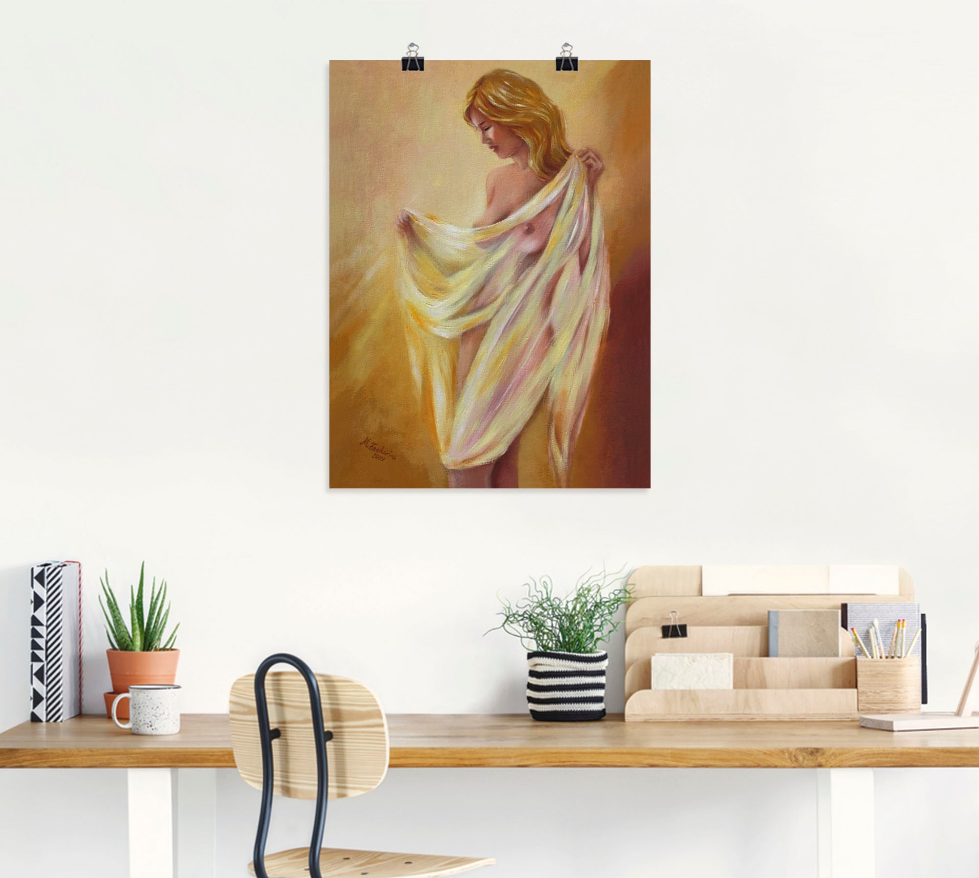 Artland Wandbild »Akt mit Tuch« Frau 1 Stk. tlg. als Leinwandbild, Poster in verschied. Grössen