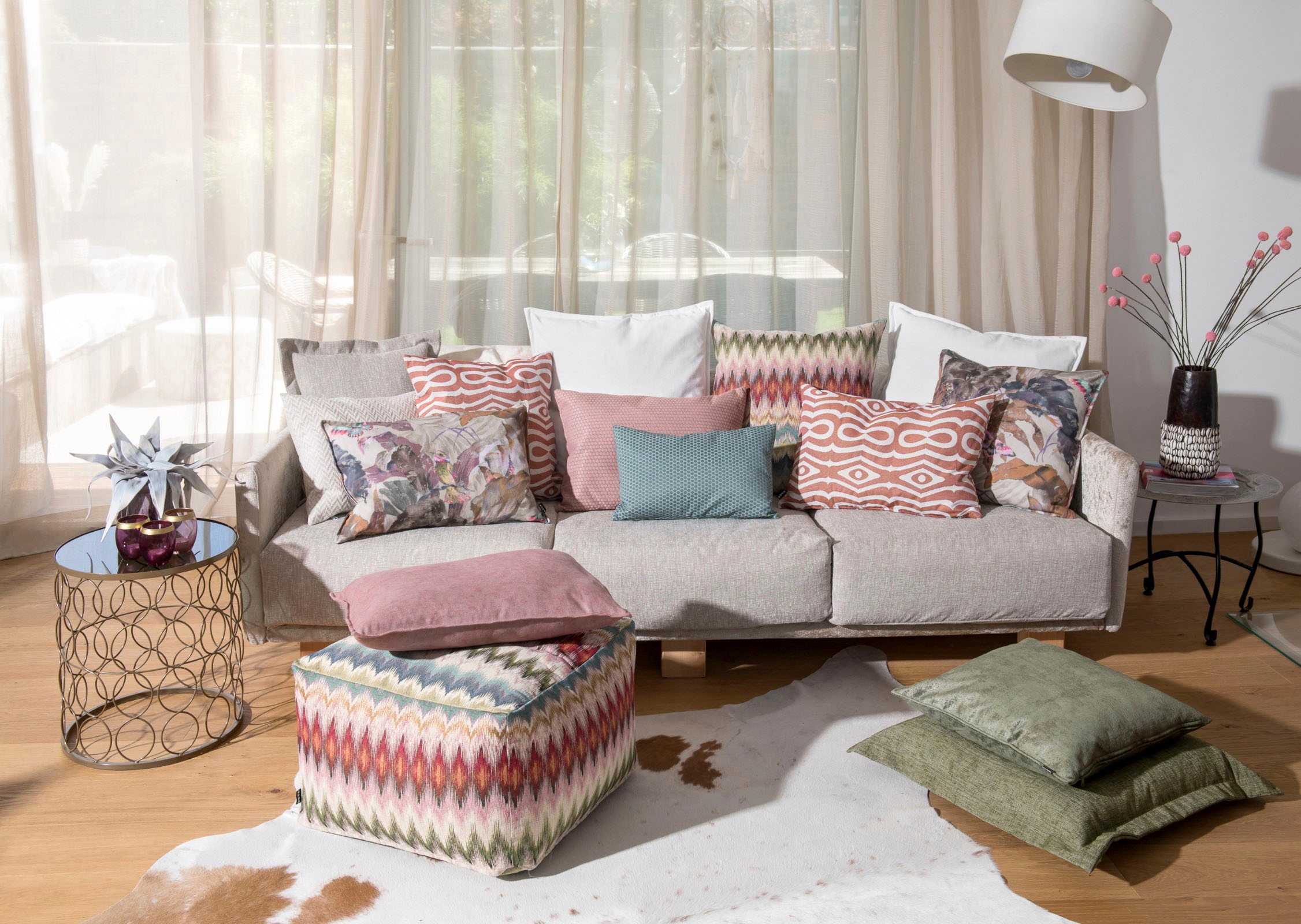 H.O.C.K. Coussin décoratif »Esra« mit Zick-Zack-Muster, Kissenhülle mit Füllung, 1 Stück