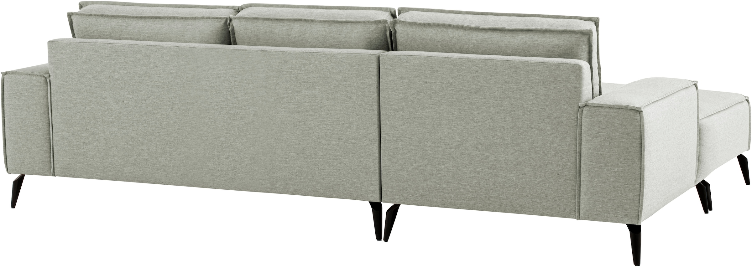 GOODproduct Canapé d'angle »TVINNU, L-Form, 275cm, in Cord und Leinenoptik« wahlweise Recamiere rechts/links, schwarze Füsse, bequemer Sitzkomfort