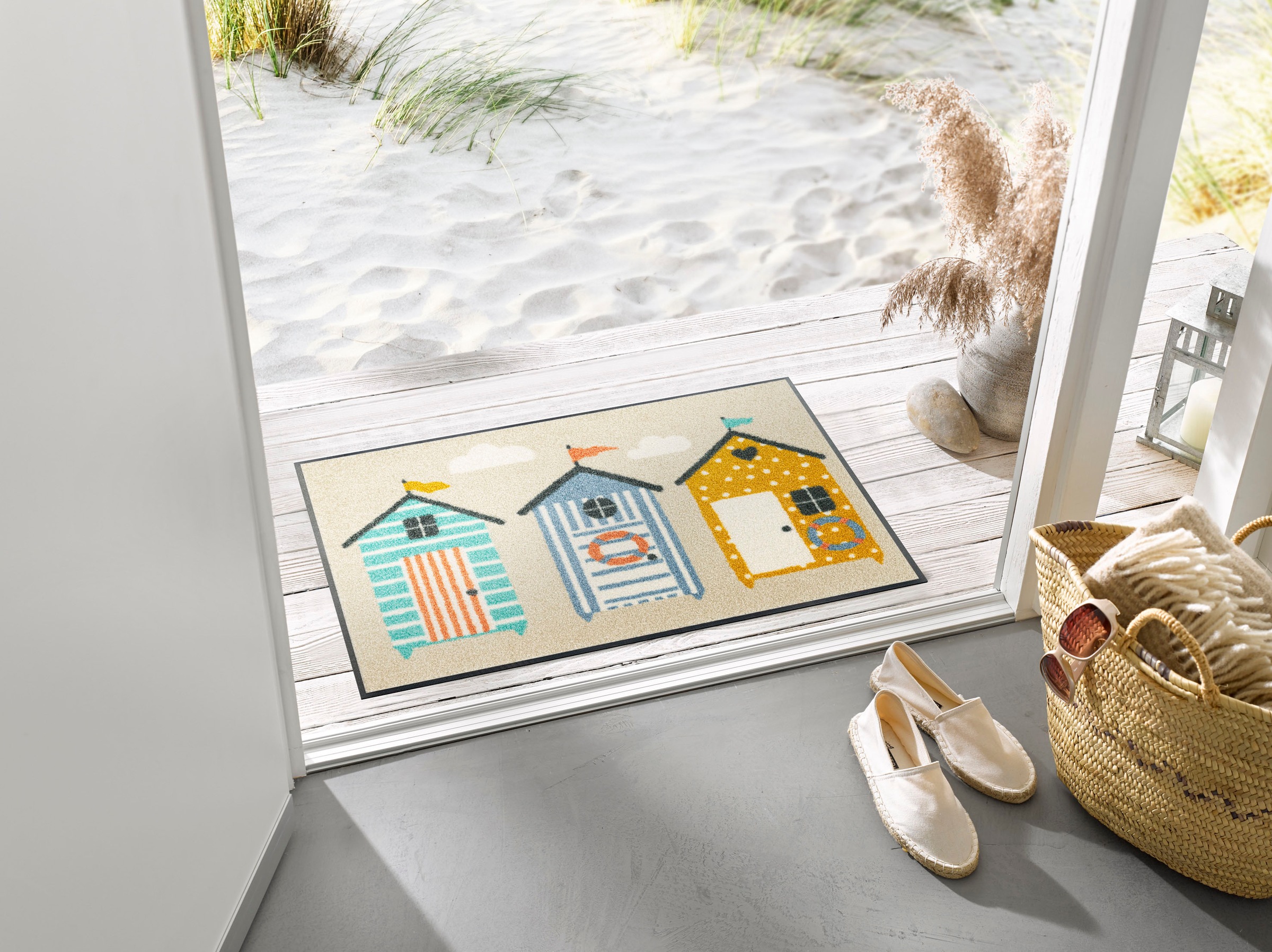 wash+dry by Kleen-Tex Fussmatte »Beachhut«, rechteckig