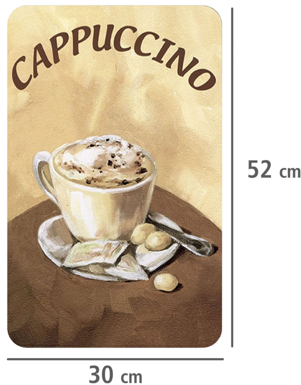 WENKO Herd-Abdeckplatte »Universal Modell Kaffee«, (Set, 2 tlg.), Herdabdeckung für alle Herdarten, kratzfest, mit rutschfesten Füssen