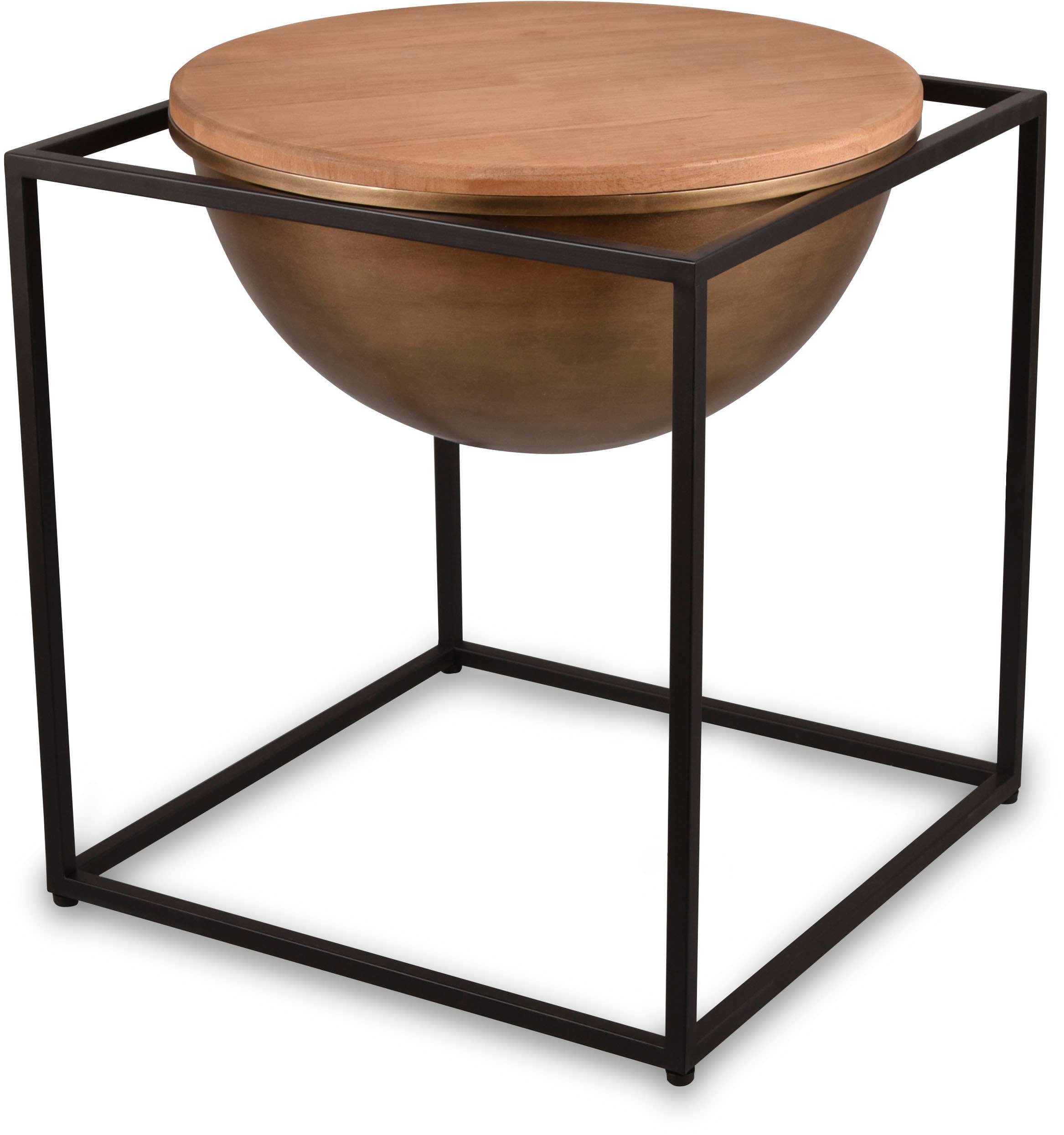 MIRRORS AND MORE Beistelltisch »Celli« 1 Stk. tlg. Kombination aus Holz und Metall