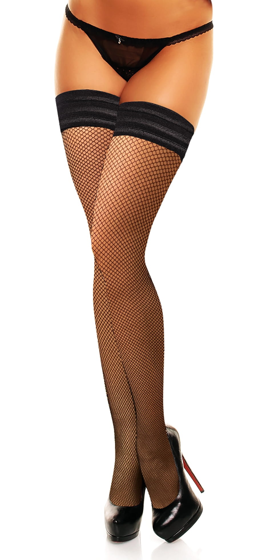 Image of GLAMORY Halterlose Feinstrümpfe "My Size" 100 1 Paar tlg. Feinnetz, elastisch, plus size